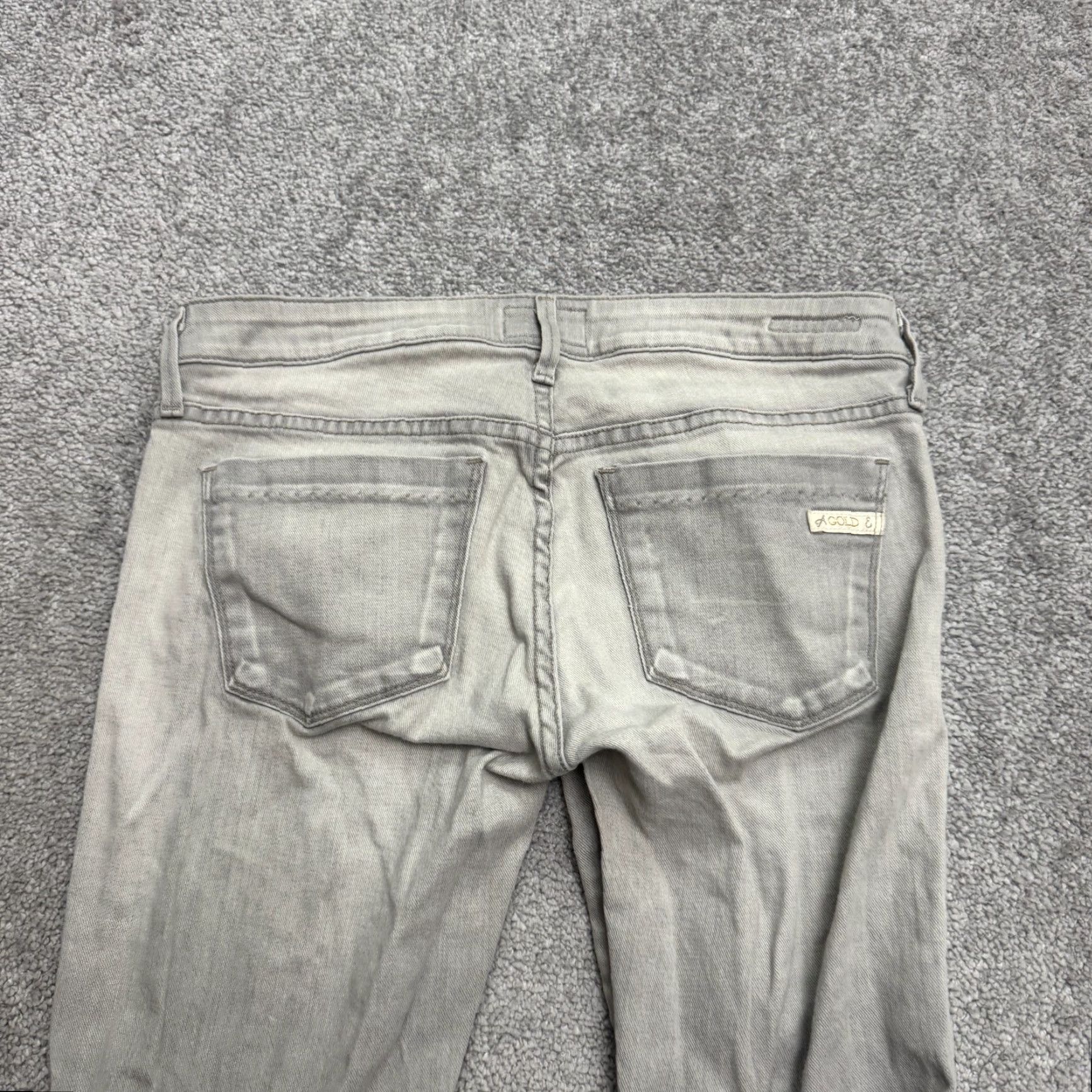 Agolde AGOLDE Chloe Mid Rise Skinny Denim Jeans Gray Womens 27 Cotton Stretch City Grunge USA Jeans Slim 5-Pocket Womens Size 27" / US 4 / IT 40 - 4 Thumbnail