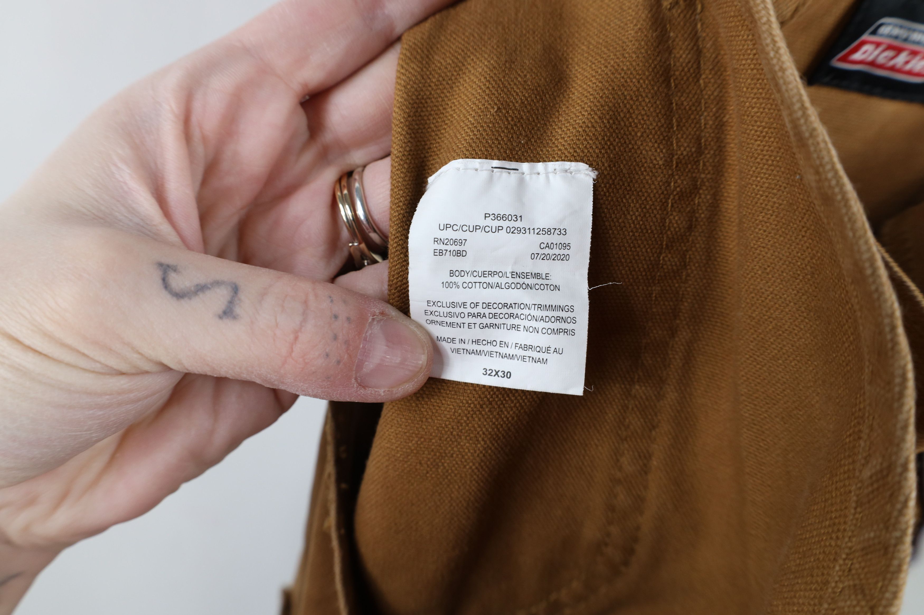 Dickies × Vintage Vintage Dickies Mens 32x30 Distressed Spell Out Wide Leg Can Size US 32 / EU 48 - 13 Thumbnail
