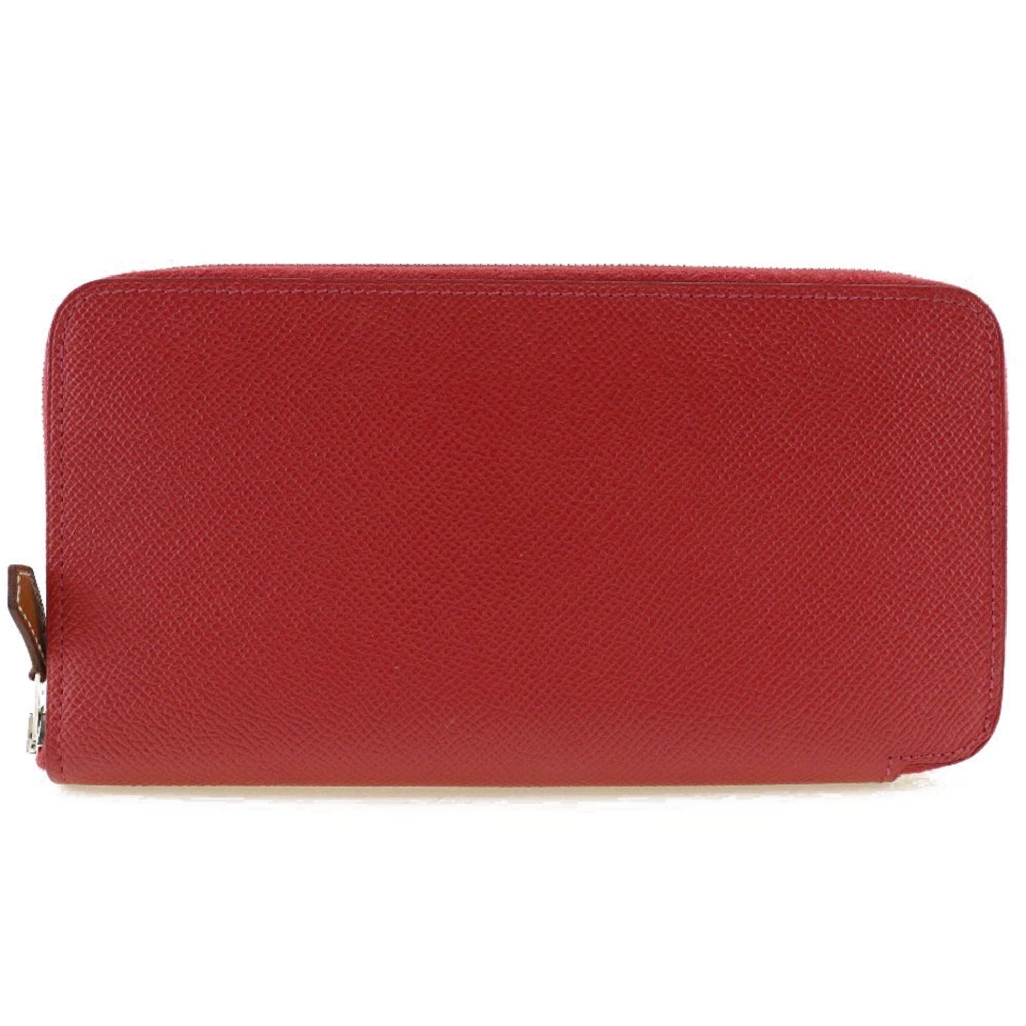 image of Hermes Azap Wallet in Burgundy, Women's