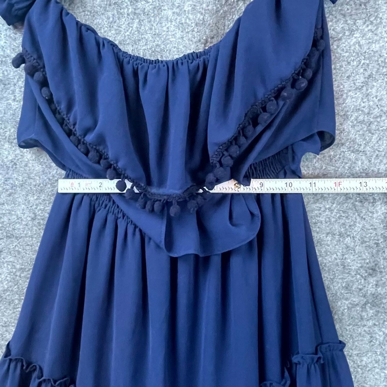 MISA Los Angeles MISA Los Angeles Micaela Dress Small Ruffle Tiered Pompoms Size S / US 4 / IT 40 - 5 Thumbnail