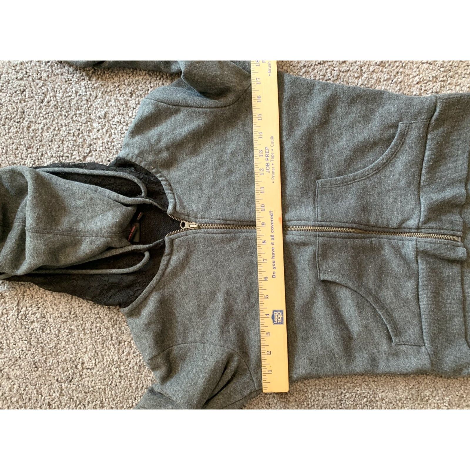 Velour Material Girl Velour Hood Zip Jacket FULL ZIP HOODED M Gray Size M / US 6-8 / IT 42-44 - 5 Thumbnail