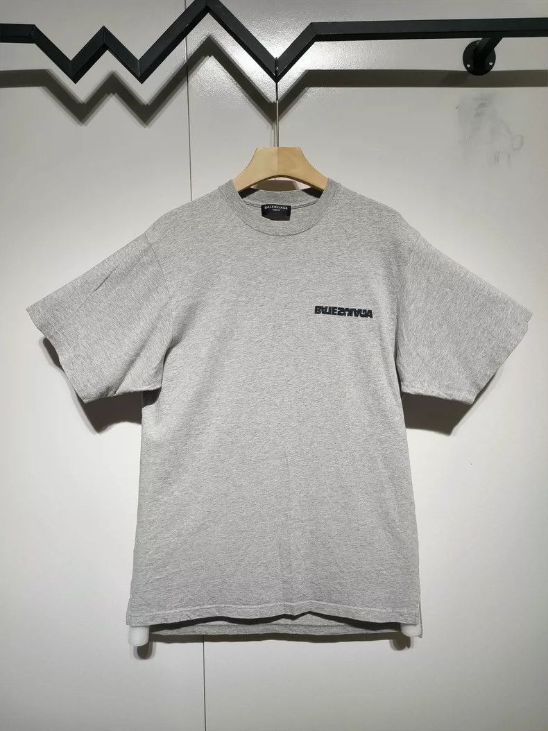 Balenciaga Reversed Logo Short Sleeve Tee - dmc