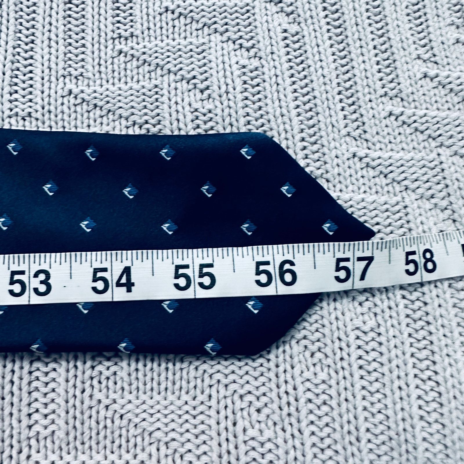 Charles Jourdan Vintage Charles Jourdan blue geometric tie Size ONE SIZE - 4 Thumbnail