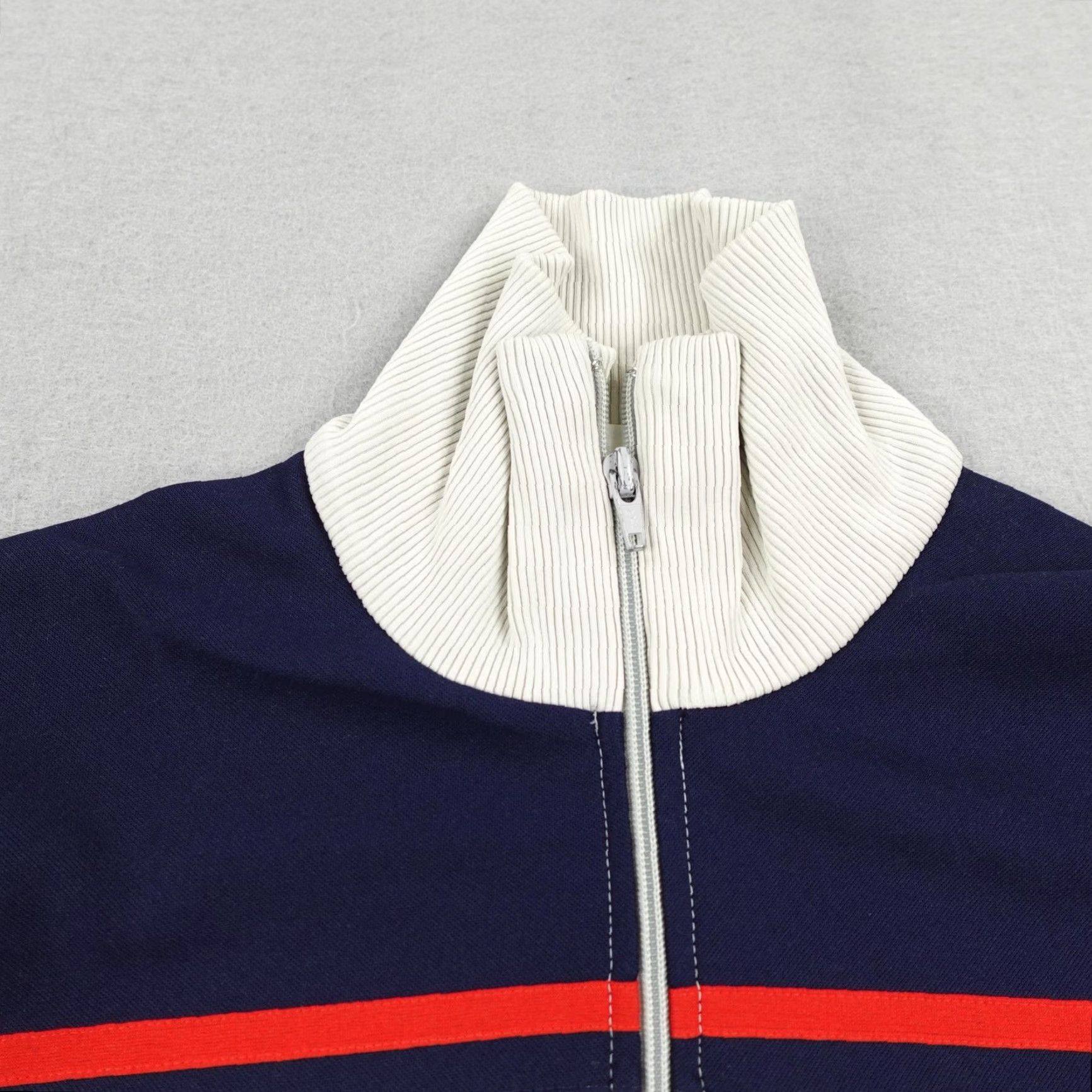 Adidas Vintage Adidas Jacket Mens Medium Black Gray Track Coat Full Zip Up Soccer 80s Size US M / EU 48-50 / 2 - 2 Thumbnail