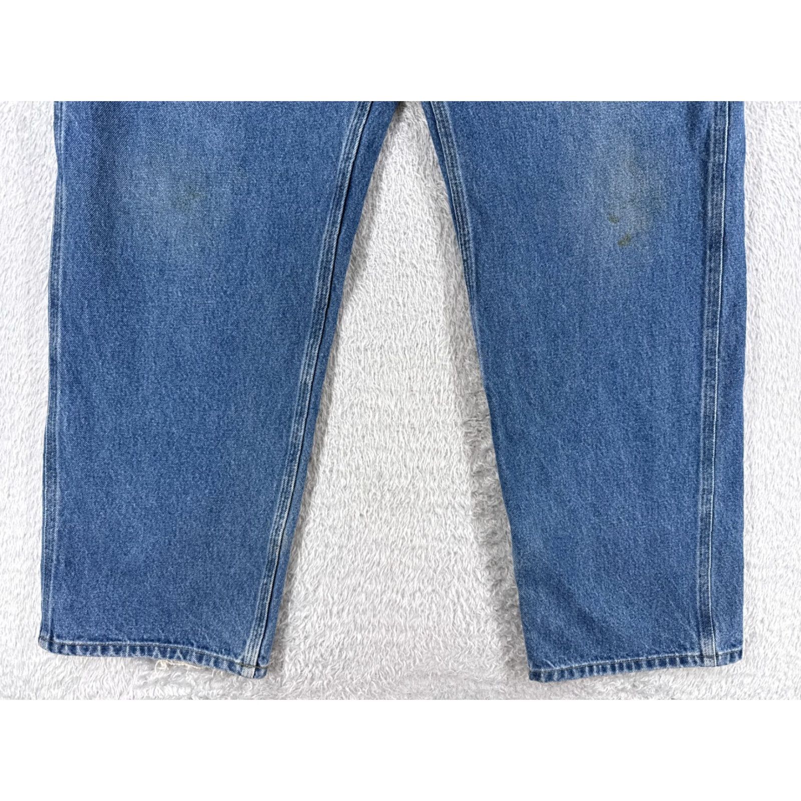Carhartt Carhartt Jeans Adult 40 Blue Denim 5-Pocket Design Regular 40x32 Straight Cargo Cotton Read 40x32 Mens Vintage No Size US 40 / EU 56 - 2 Thumbnail