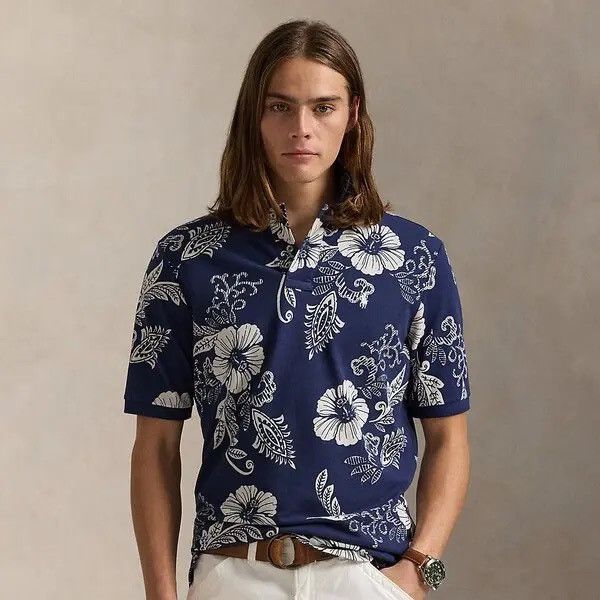 Polo Ralph Lauren Polo Ralph Lauren Hibiscus-Print Mesh Shirt Two-Tone Size XL Size US XL / EU 56 / 4 - 3 Thumbnail