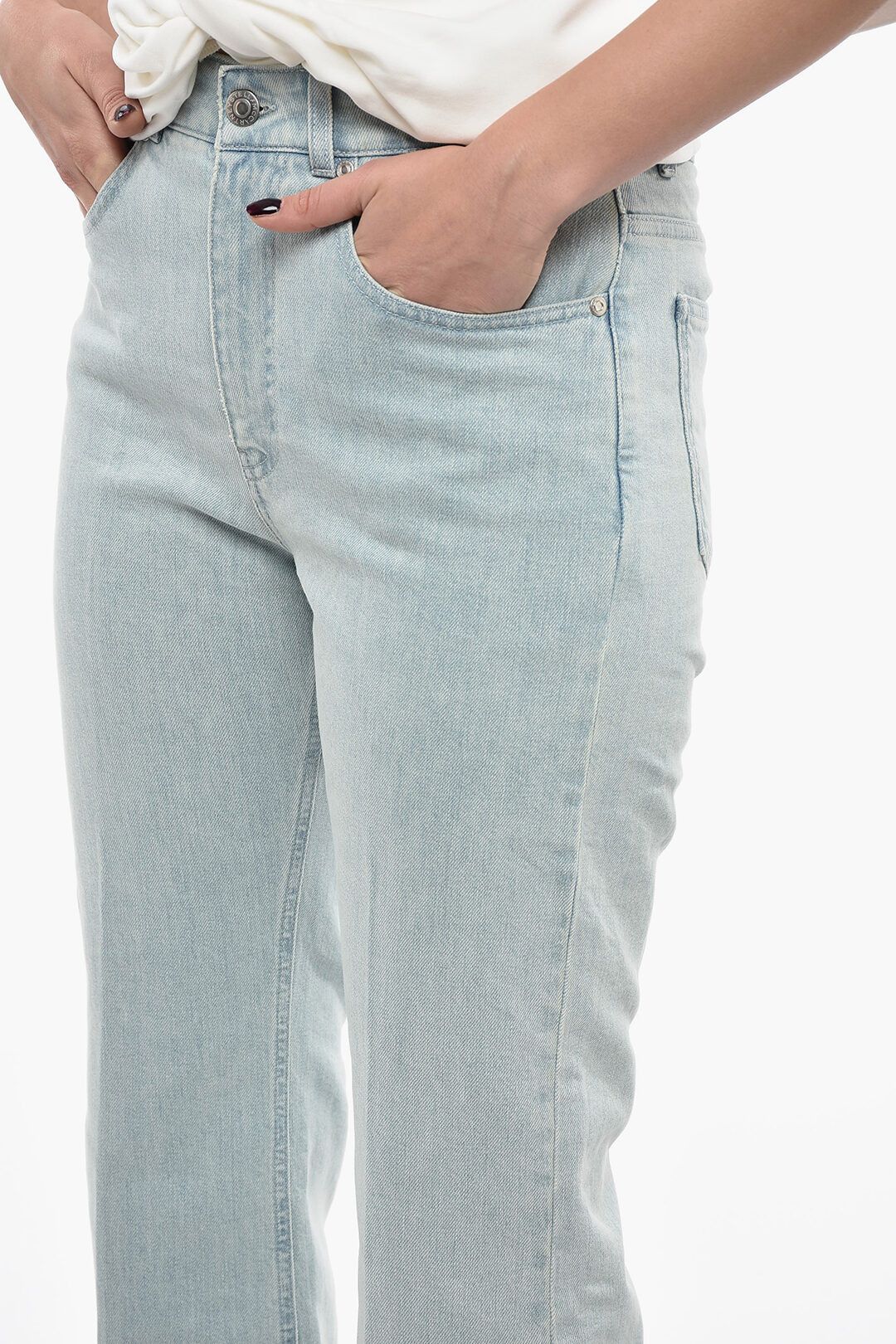 Stella McCartney og1mm0824 Bootcut Denims With Vintage Pale in Light Blue Size 27" / US 4 / IT 40 - 3 Thumbnail