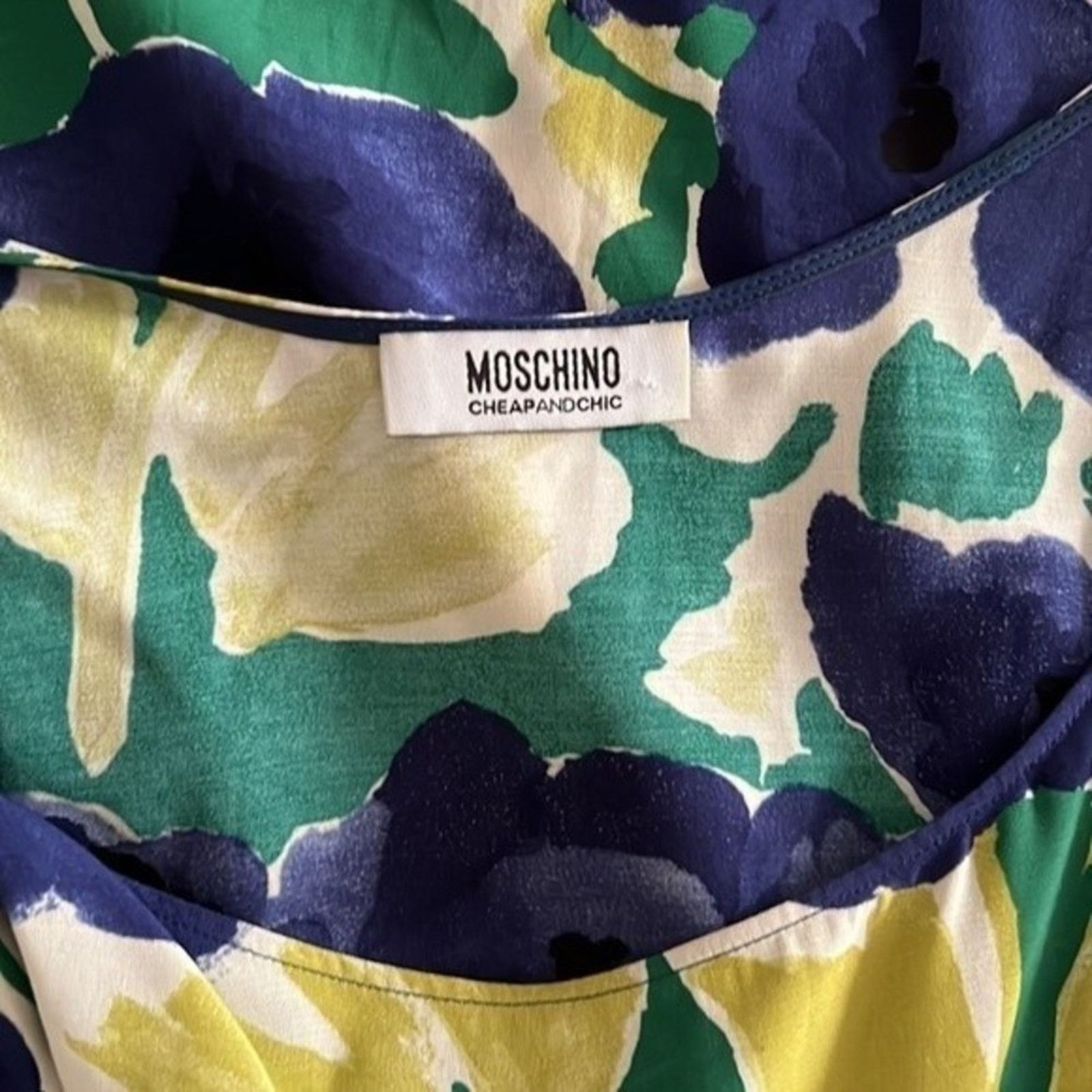 Moschino Moschino Cheap and Chic Printed Square Neckline Tank Top, S Size S / US 4 / IT 40 - 4 Thumbnail