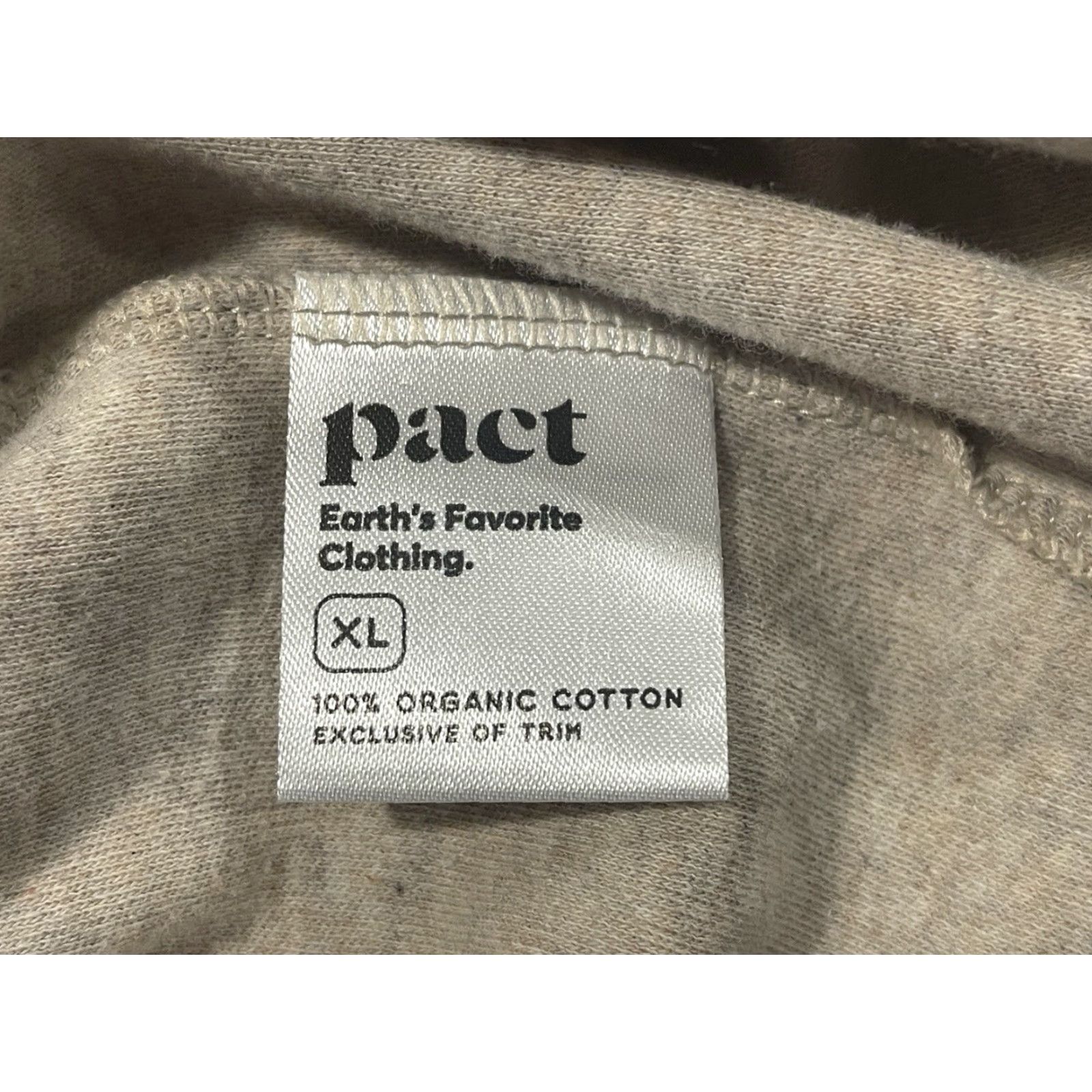 Vintage Pact Hoodie Women XL Organic Cotton Beige Cozy Pullover Casual Long Sleeve Relaxed Classic Size XL / US 12-14 / IT 48-50 - 5 Thumbnail