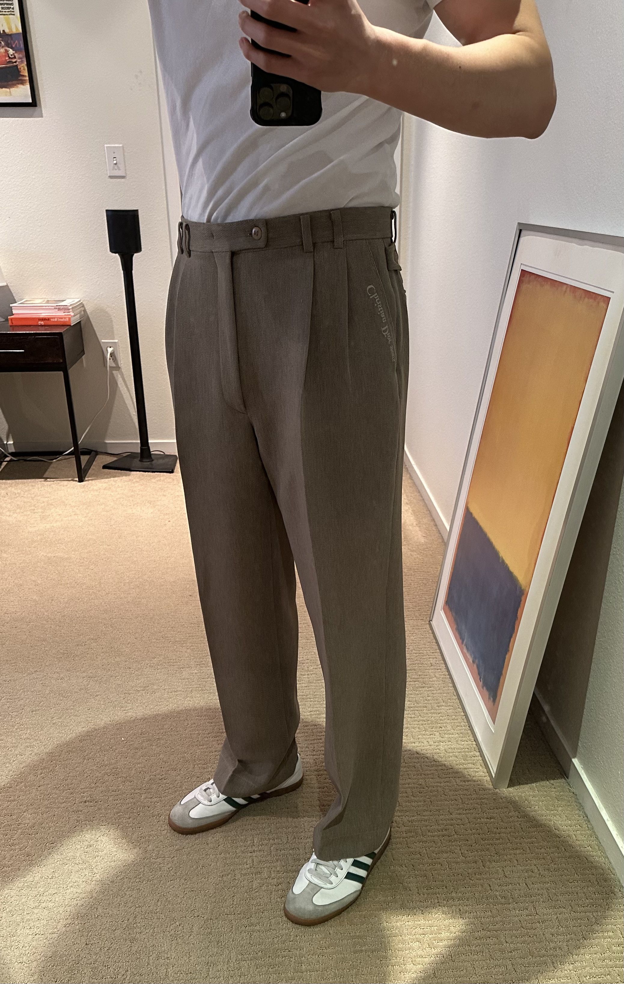 image of Christian Dior Monsieur x Dior Vintage Christian Dior Pants in Beige, Men's (Size 33)