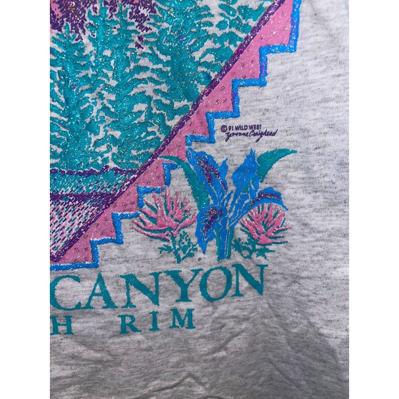 Signal Sport Vintage Grand Canyon North Rim Shirt Gray Graphic Tee VTG L Size US L / EU 52-54 / 3 - 5 Thumbnail