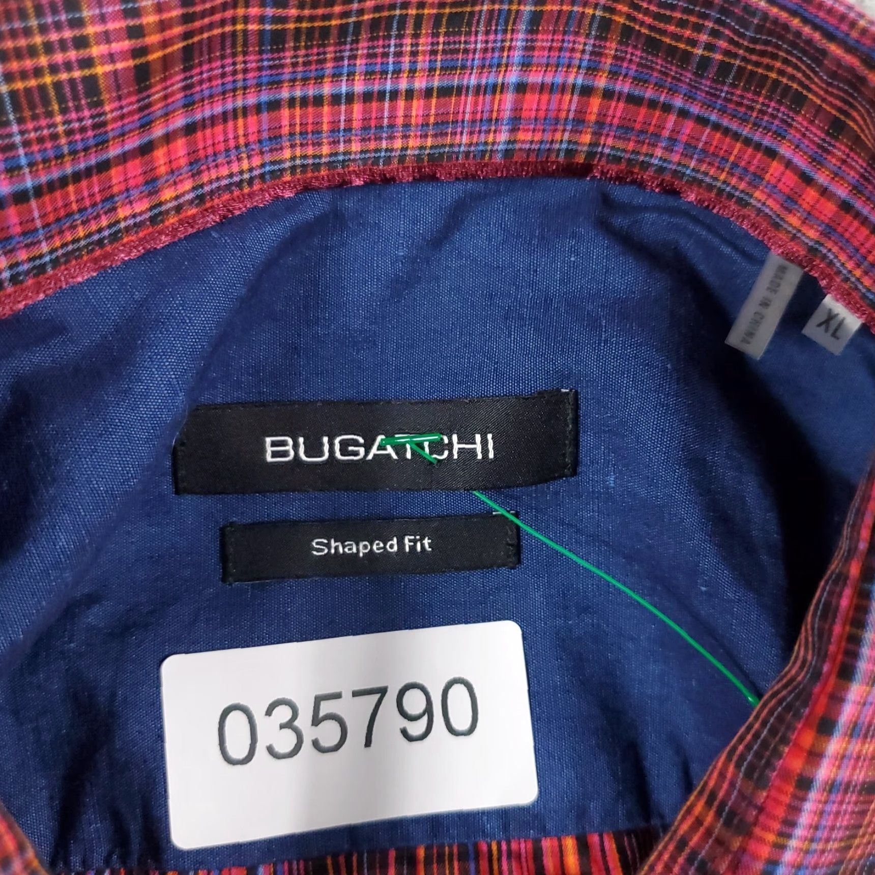 BUGATCHI Bugatchi Uomo Shirt XL Red Plaid Long Sleeve Button-Up Mens Size US XL / EU 56 / 4 - 7 Thumbnail
