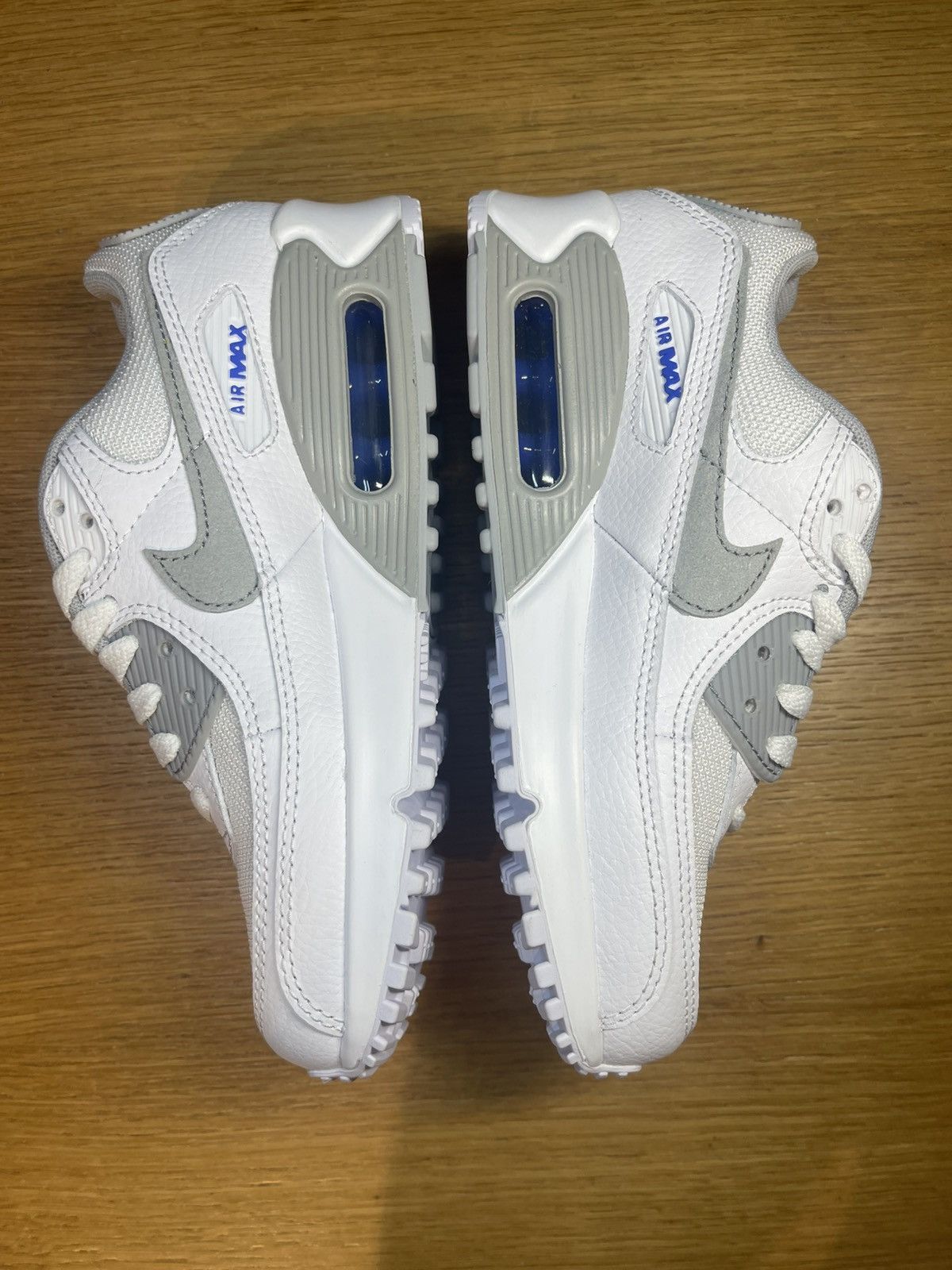 Nike Air Max 90 bianca con dettagli blu Size US 5.5 / IT 35.5 - 5 Thumbnail