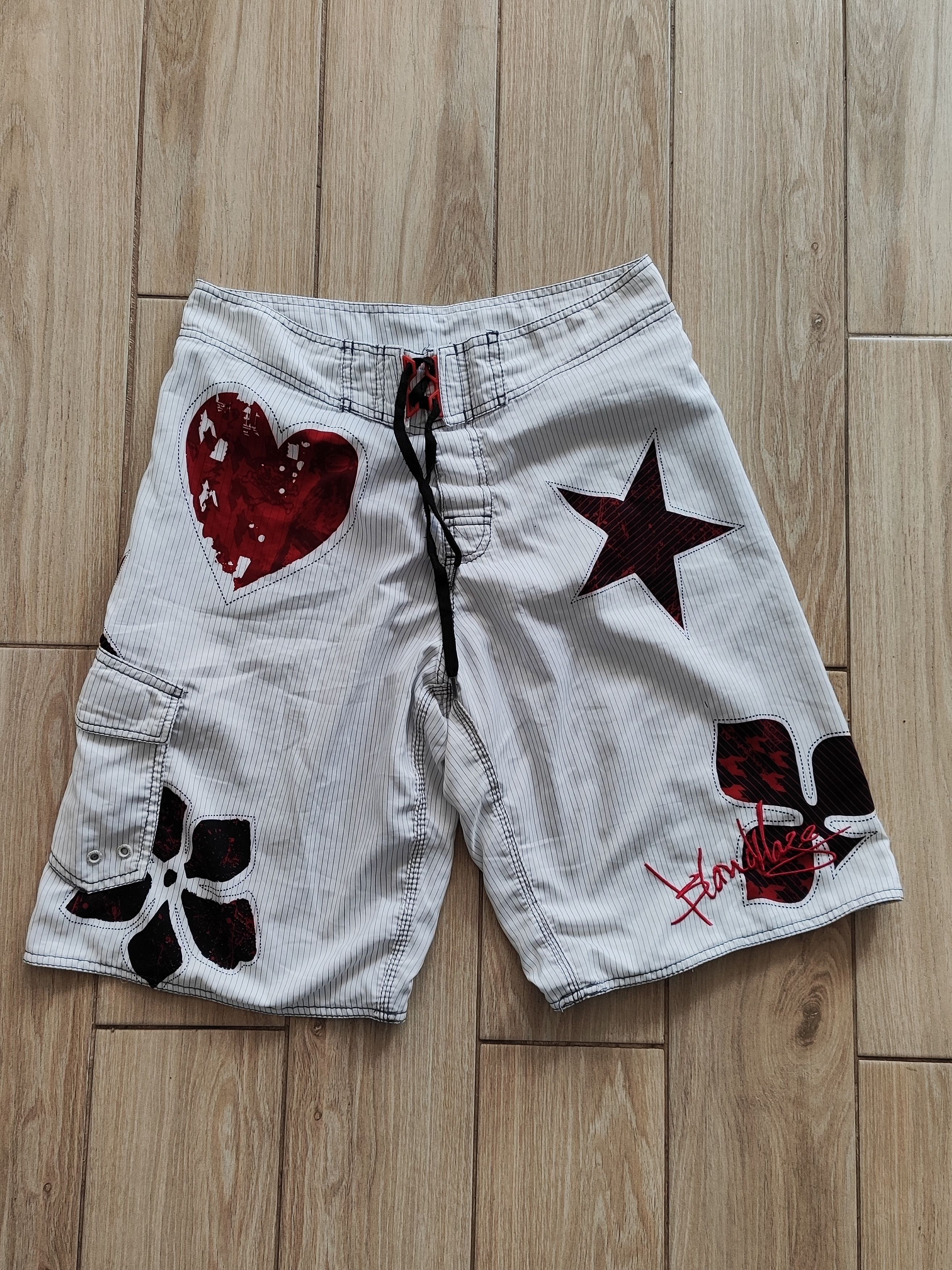 Japanese Brand Totsol Graffiti Patchwork Board Shorts Size US 34 / EU 50 - 1 Thumbnail