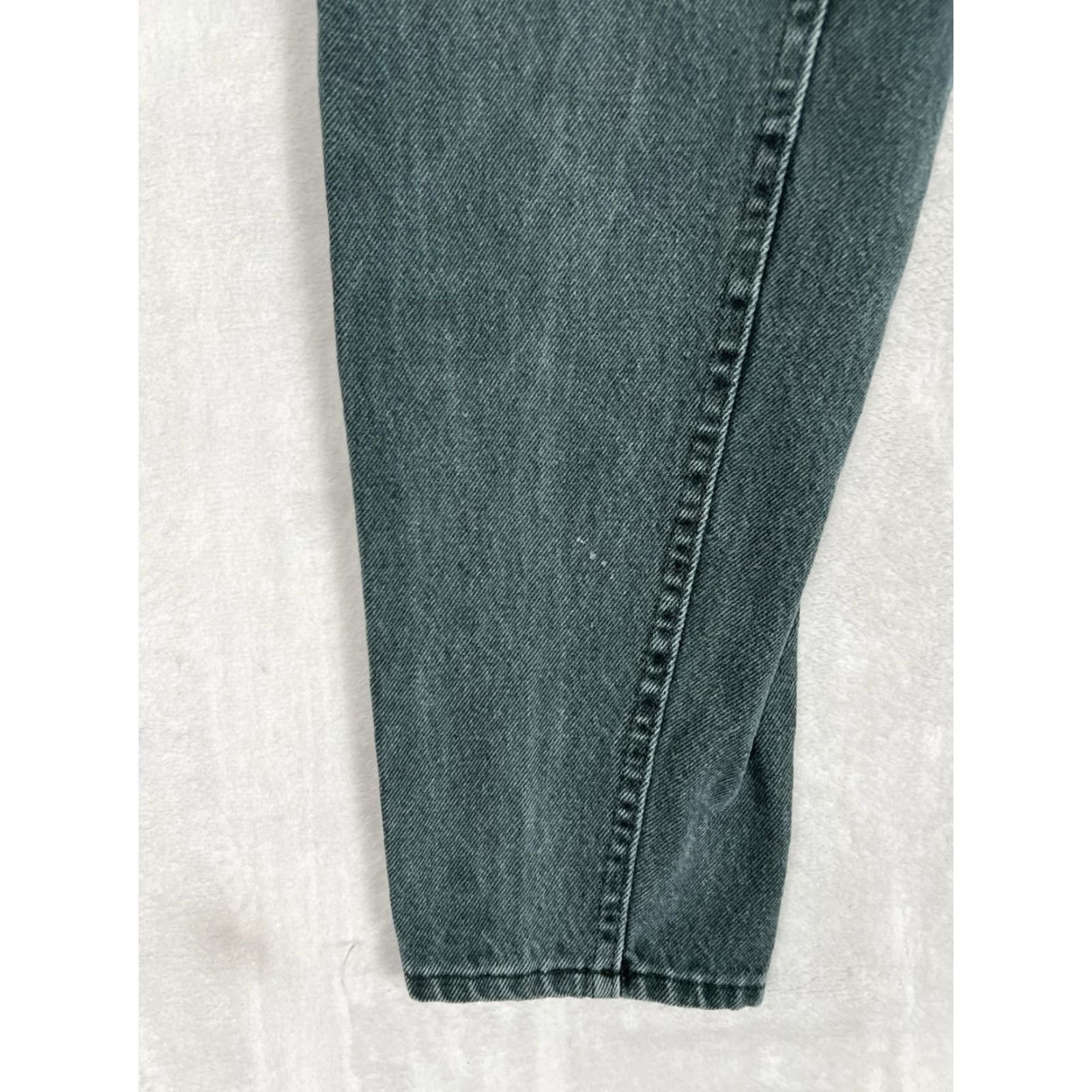 Lee VINTAGE Lee Jeans Womens 8P Petite Green High Rise Tapered Leg Denim 90s Size 30" / US 8 / IT 44 - 2 Thumbnail
