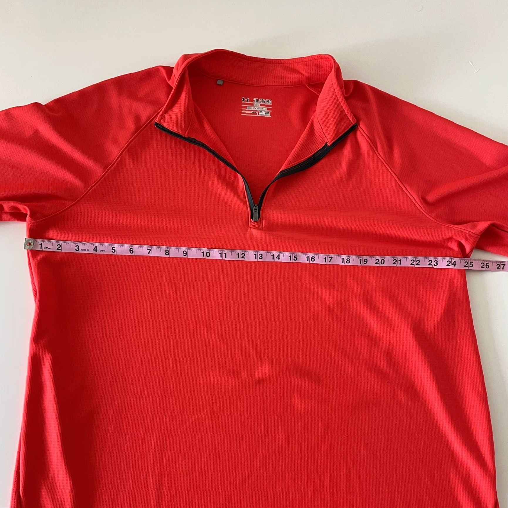 Under Armour Under Armour Loose All Season 1/4 Zip Pullover Light Jacket Red 2XL Mens Coat Sweatshirt Shirt Athletic Polyester 1/4 Zip Size US XXL / EU 58 / 5 - 3 Thumbnail