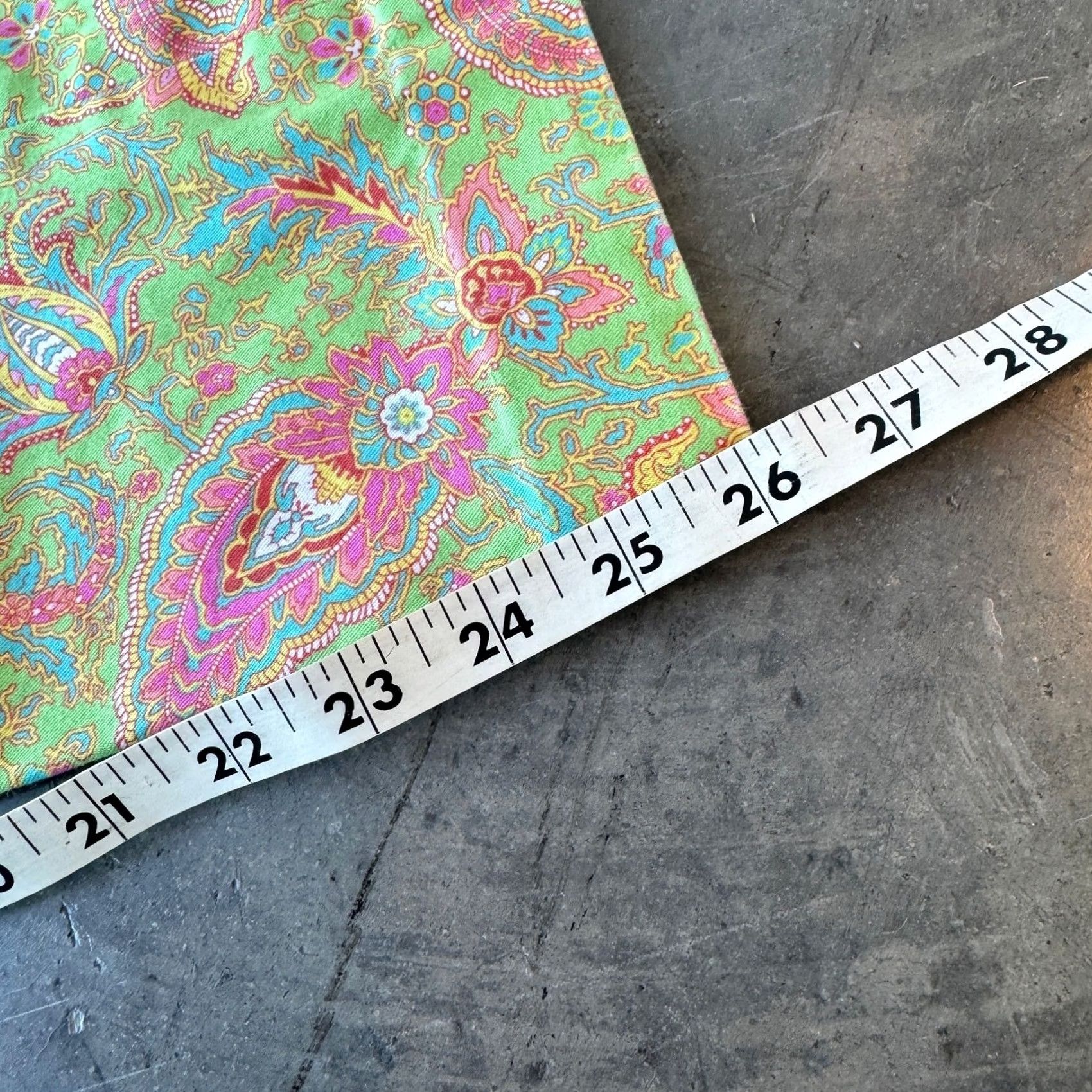 Vintage VINTAGE Polo Ralph Lauren Paisley Green Pink Chino Pants Women's Size 6 Capri Size 28" / US 6 / IT 42 - 5 Thumbnail