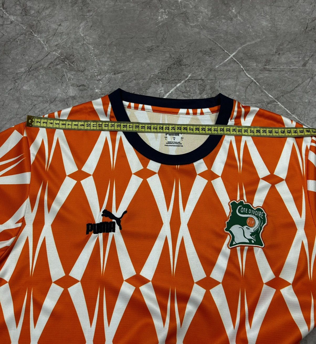 Puma Cote D'Ivoire 2017 Ivory Coast Africa Football Shirt Rare Size US L / EU 52-54 / 3 - 11 Thumbnail