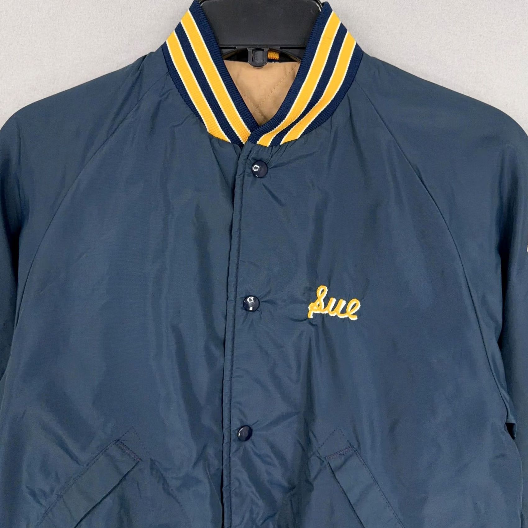 Dunbrooke VINTAGE Dunbrooke Clintondale Dragons Jacket Mens Small Navy Pla Jac 80s Bomber Jacket Size US S / EU 44-46 / 1 - 3 Thumbnail