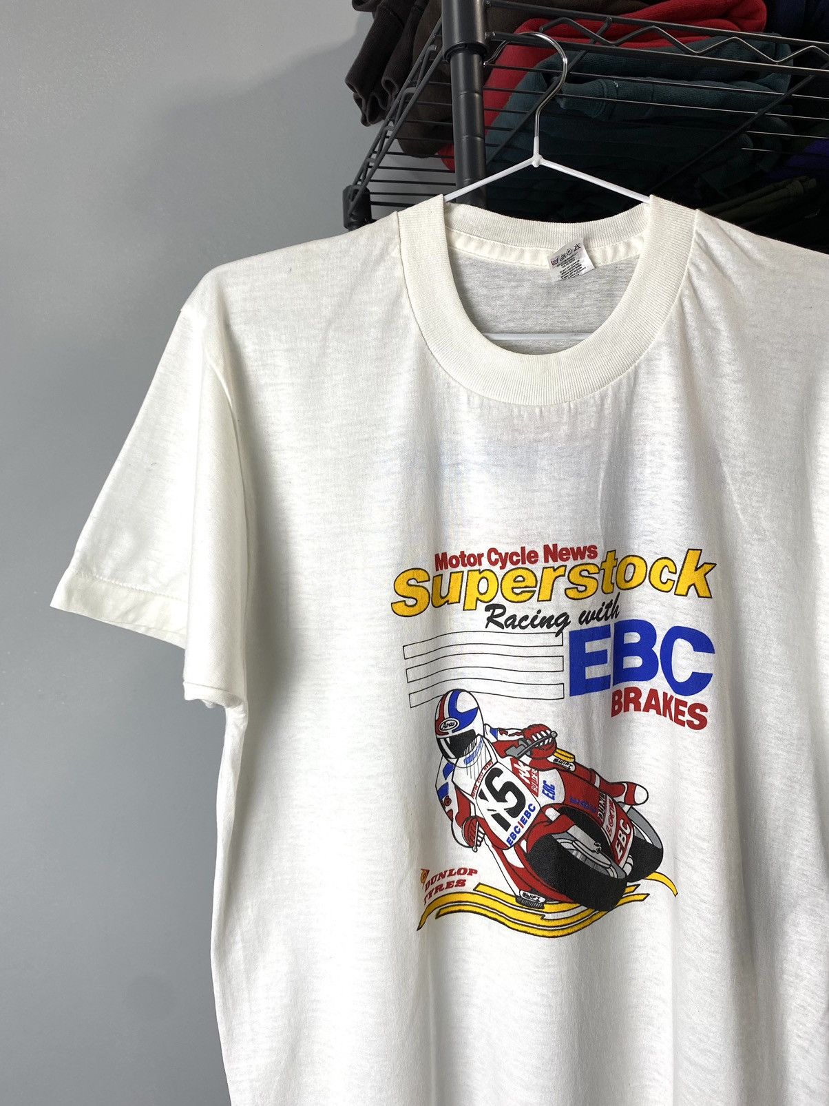 Honda Rare! Vintage 1980s Dunlop Honda Racing T Shirt World Racing Size US M / EU 48-50 / 2 - 3 Thumbnail