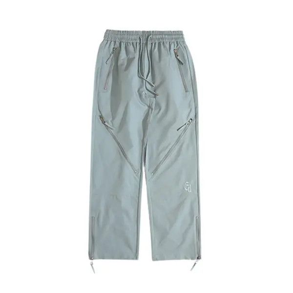 VIBE Nylon Knee Zip Up Stacked Sweatpants Size US 32 / EU 48 - 3 Thumbnail