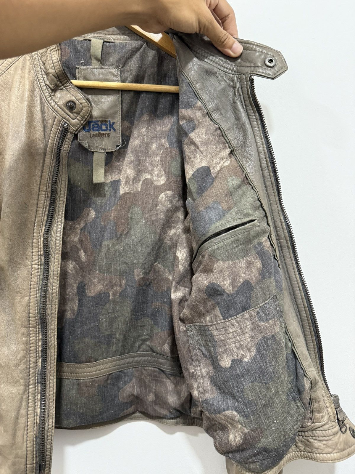 Vintage Natural faded The Jack Leather Jacket Size US S / EU 44-46 / 1 - 13 Thumbnail