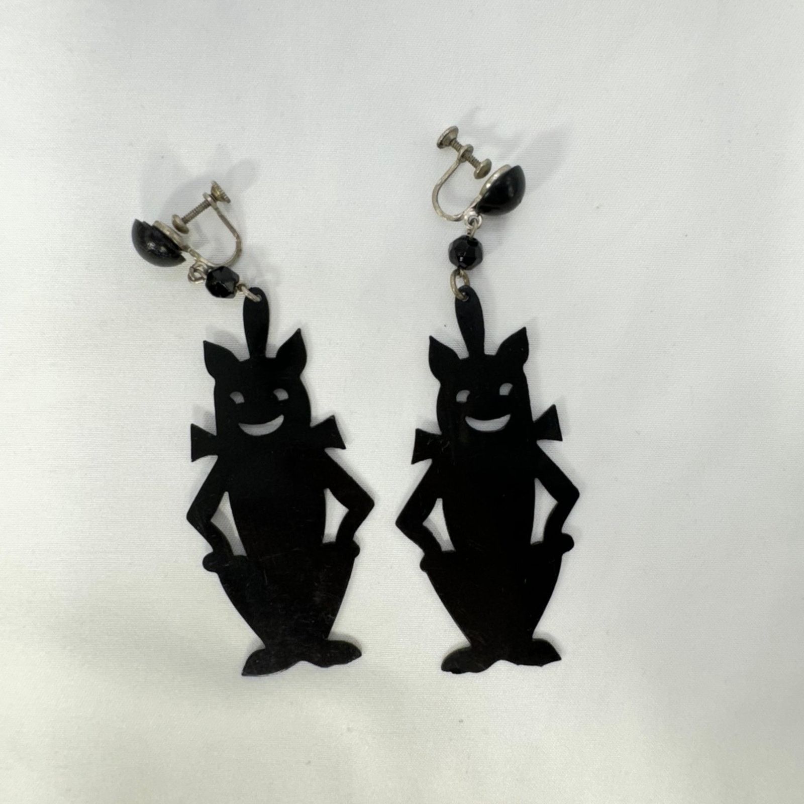 NBDN Nobrandedon Antique RARE VHTF celluloid cat earrings Size ONE SIZE - 1 Thumbnail