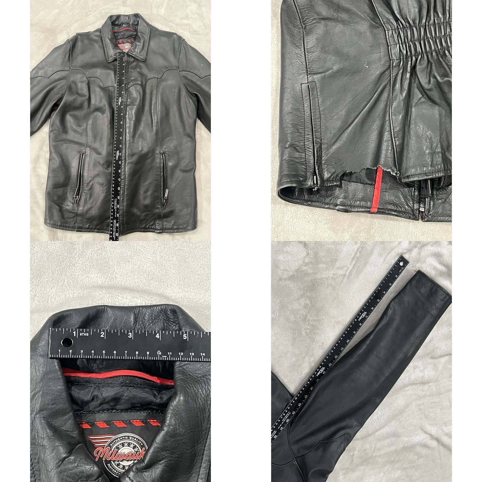 Vintage VINTAGE Milwaukee Leather Motorcycle Jacket Desperado Biker 2XL Black Distressed All Seasons Zipper Pocketes Ladies? Size US XXL / EU 58 / 5 - 8 Thumbnail