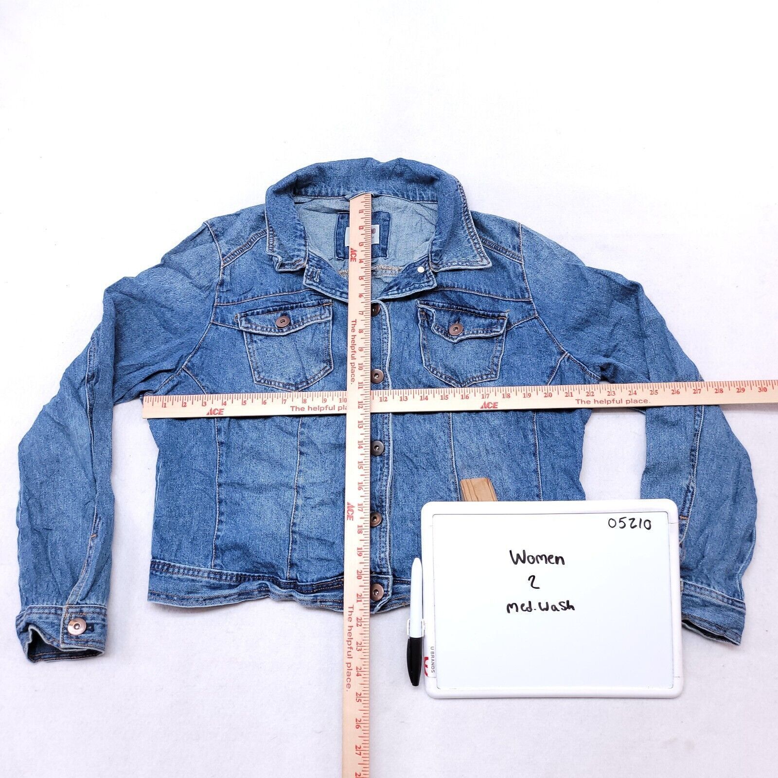 Mossimo Mossimo Button Up Long Sleeve Jean Jacket Womens Size 2 Blue Size S / US 4 / IT 40 - 6 Thumbnail