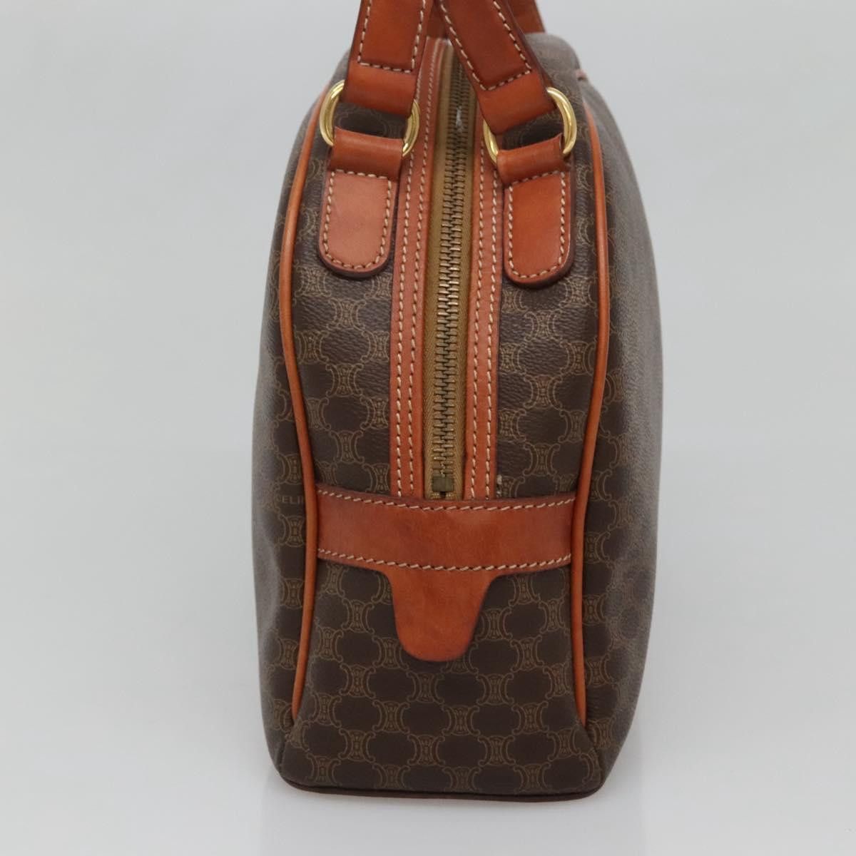 Celine CELINE Macadam Canvas Hand Bag Pvc Leather Brown Gold Size ONE SIZE - 5 Thumbnail