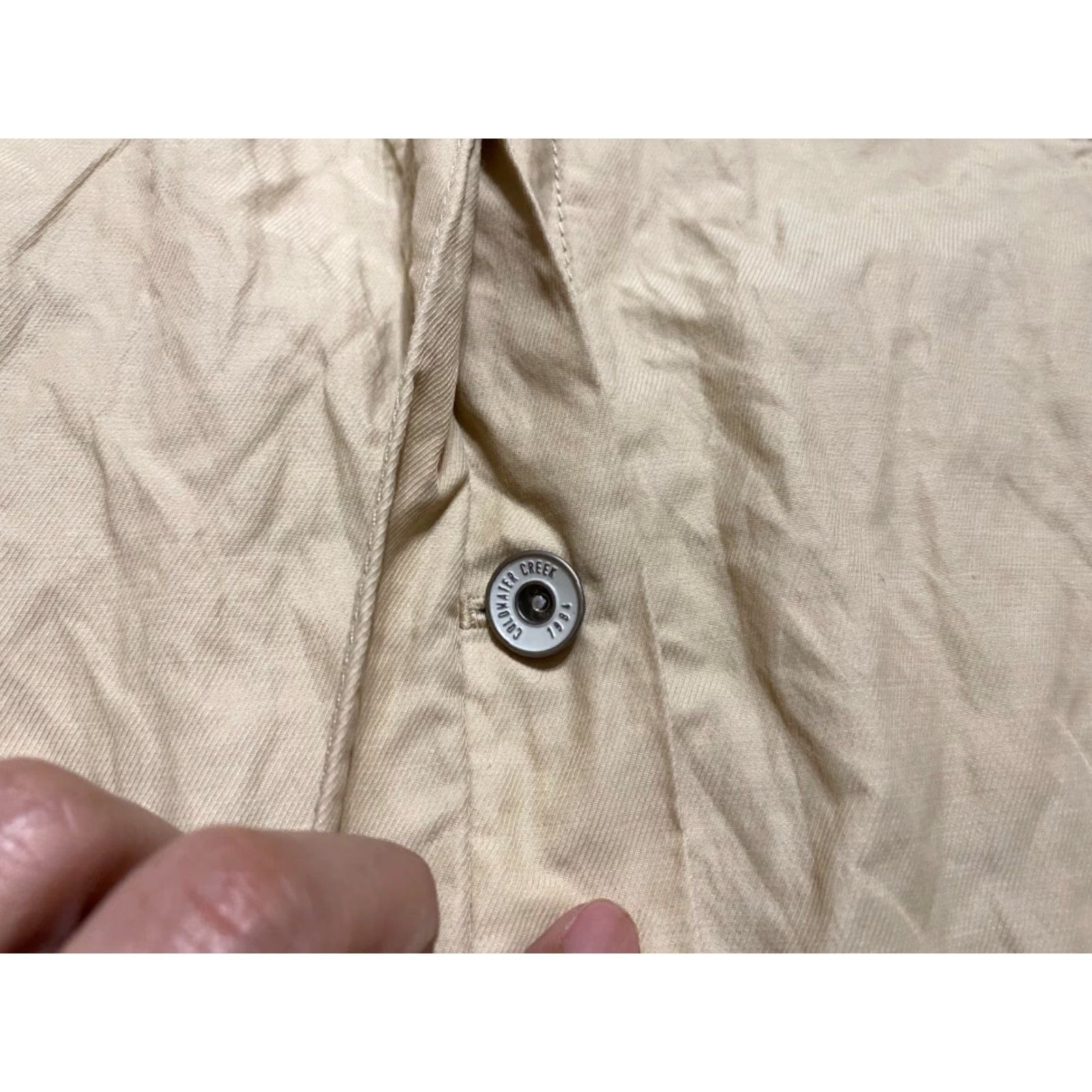Coldwater Creek Coldwater Creek Blazer Womens 20 Beige Button-Up Nylon Cotton Size 3XL / US 20-22 - 5 Thumbnail