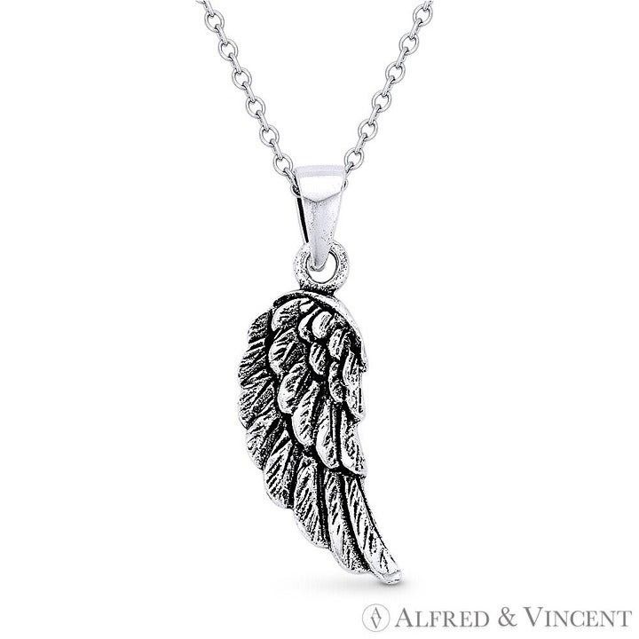 Other Angel's Wing Charm Pendant in Oxidized .925 Sterling Silver Size ONE SIZE - 1 Preview