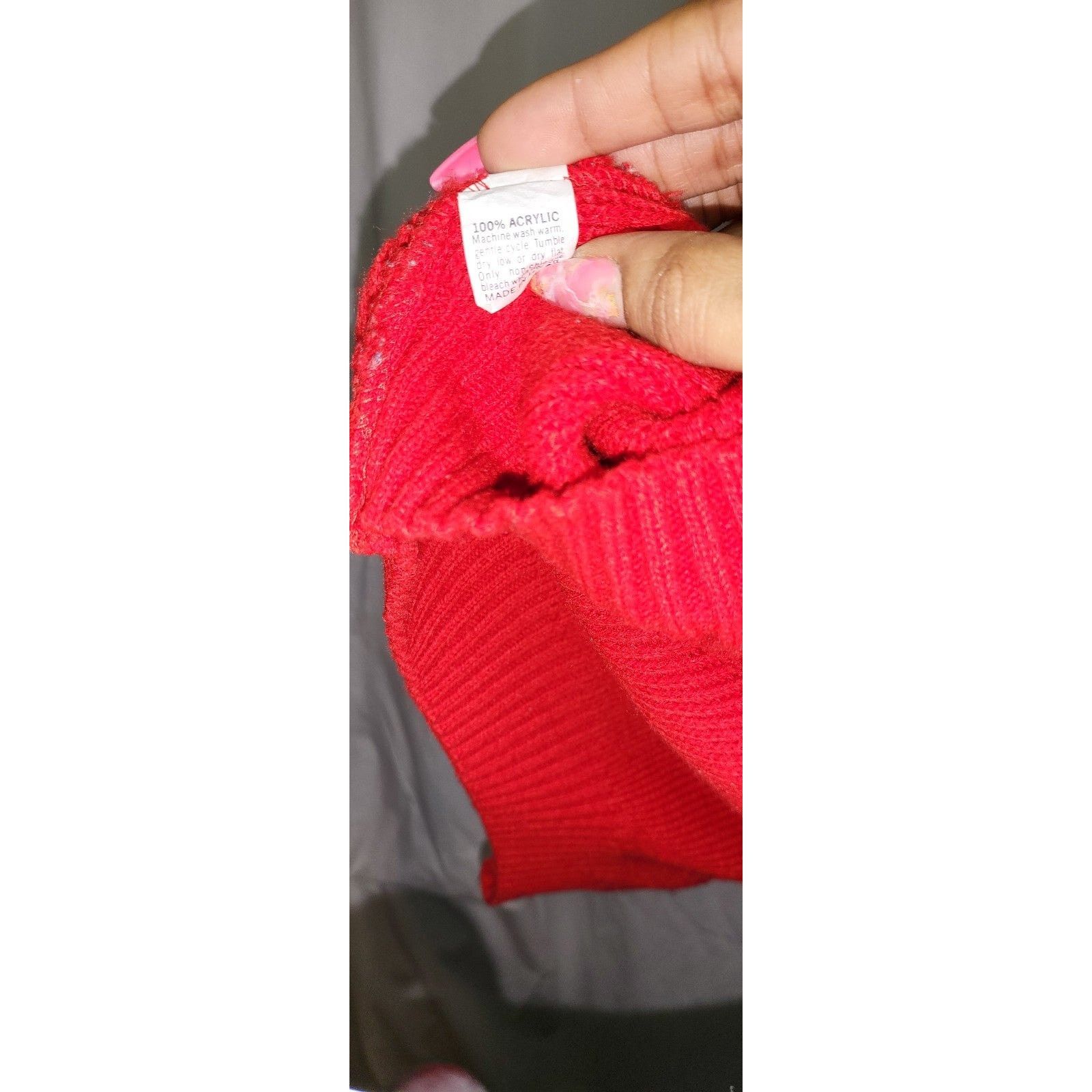 Other Marliu Exclusive New York Red Pearl WideNeck Sweater Size XL Size XL / US 12-14 / IT 48-50 - 4 Thumbnail