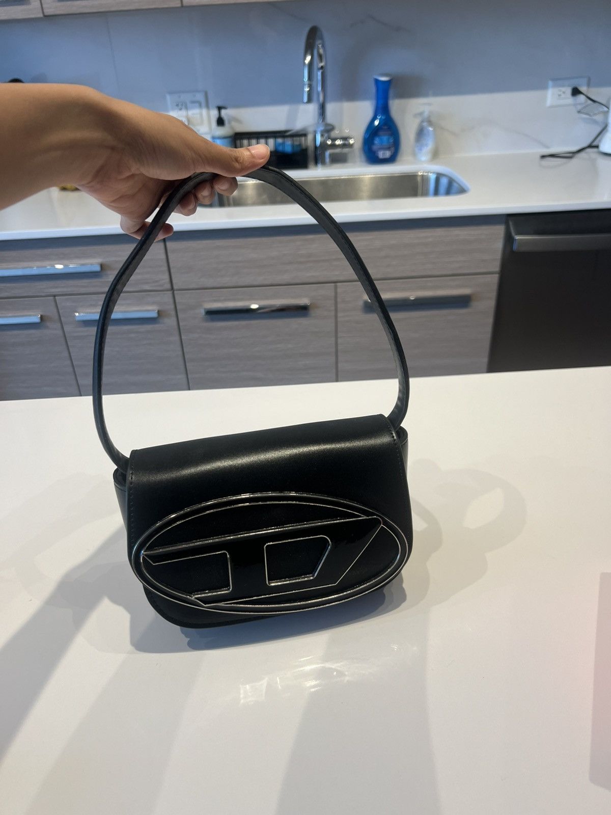 Diesel Diesel 1DR-Iconic shoulder bag in nappa leather Size ONE SIZE - 6 Thumbnail