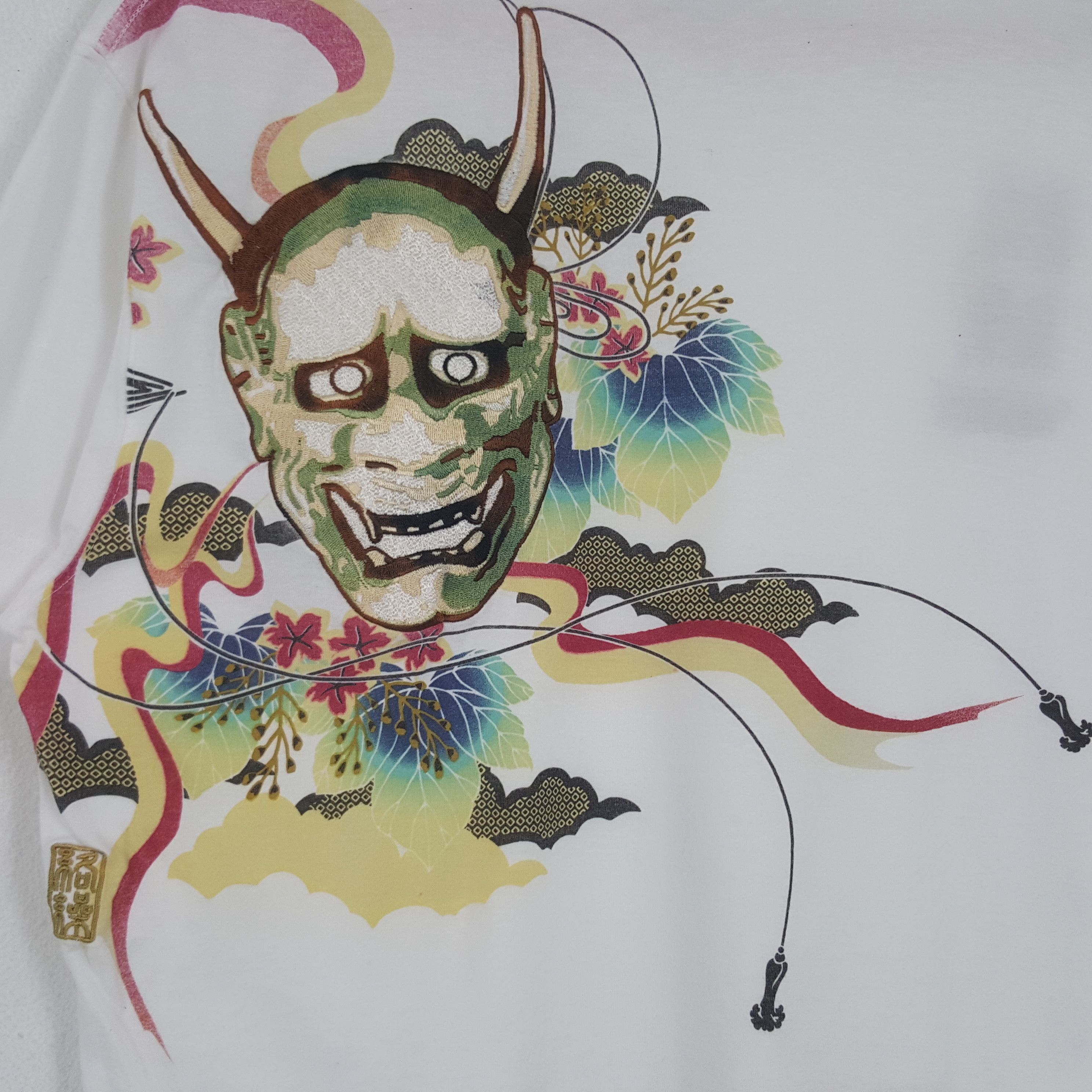Japanese Brand × Vintage Vintage Karakuri Generation Oni Face Japanese Style Tshirt Size US L / EU 52-54 / 3 - 2 Thumbnail