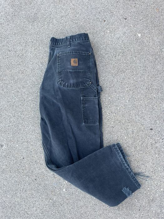 Vintage Vintage Carhartt Black Double Knee Carpenter Jeans | Grailed