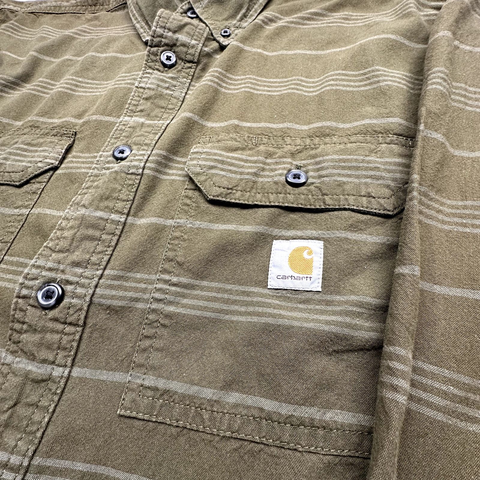 Carhartt Carhartt Loose Fit Midweight Chambray Plaid Shirt Men Large Size US L / EU 52-54 / 3 - 13 Thumbnail