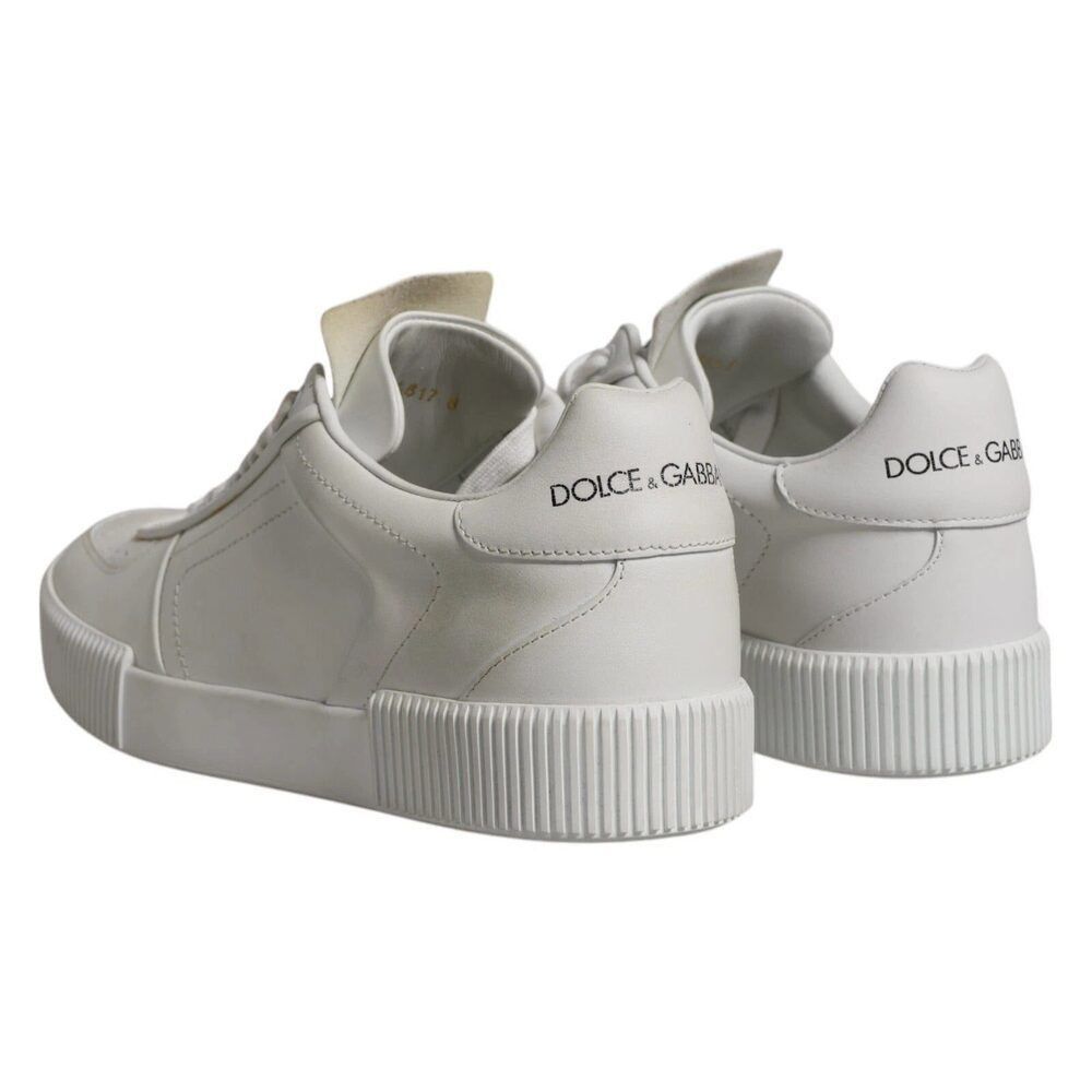 Dolce & Gabbana Dolce & Gabbana White Miami Leather Low Top Sneakers Shoes Size US 7 / EU 40 - 5 Thumbnail