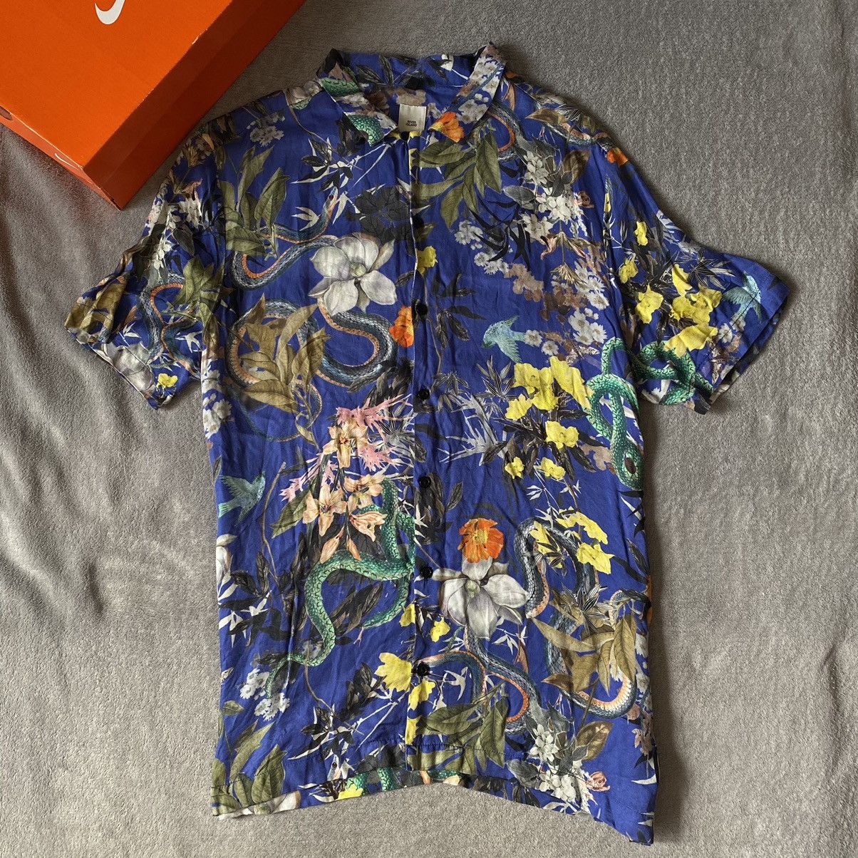Allsaints Hawaiian Shirt Crazy Art Vintage Japanese Style Y2K Size US L / EU 52-54 / 3 - 1 Thumbnail