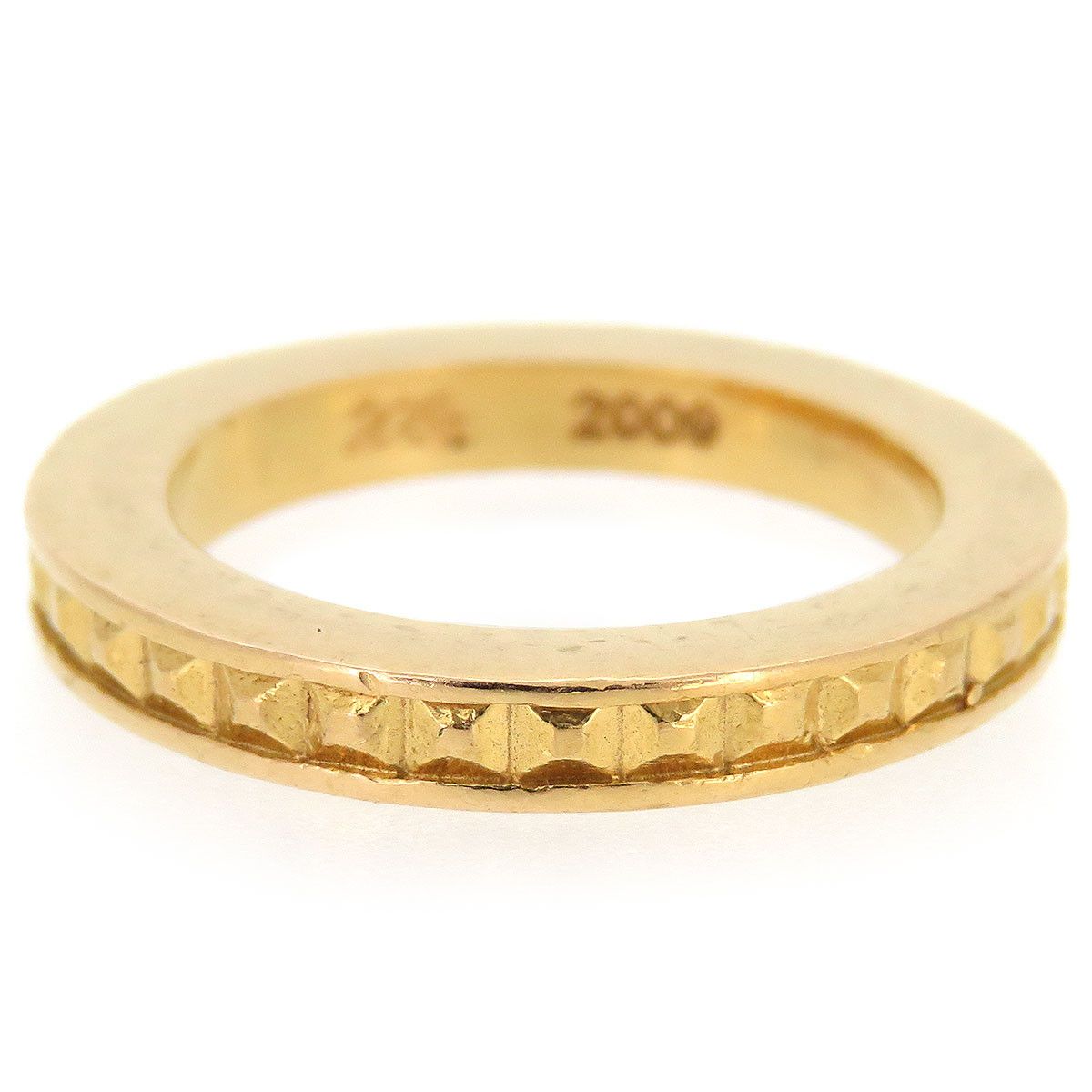 Chrome Hearts Chrome Hearts True Fuckin Punk Link Gold Ring - Size 4.5 Size ONE SIZE - 3 Thumbnail