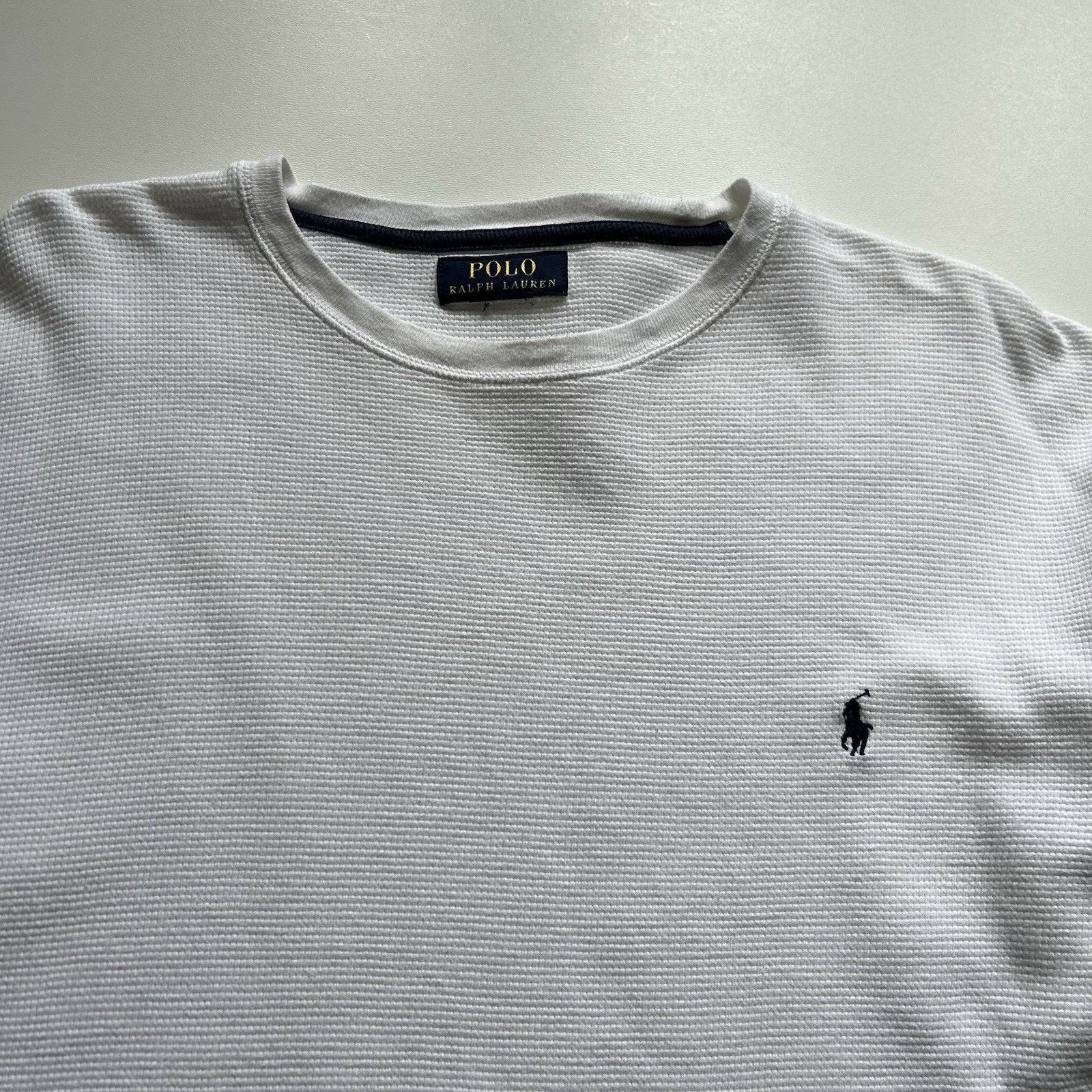 Polo Ralph Lauren Polo Ralph Lauren Longsleeve Shirt XL White Waffle Thermal Size US XL / EU 56 / 4 - 2 Thumbnail