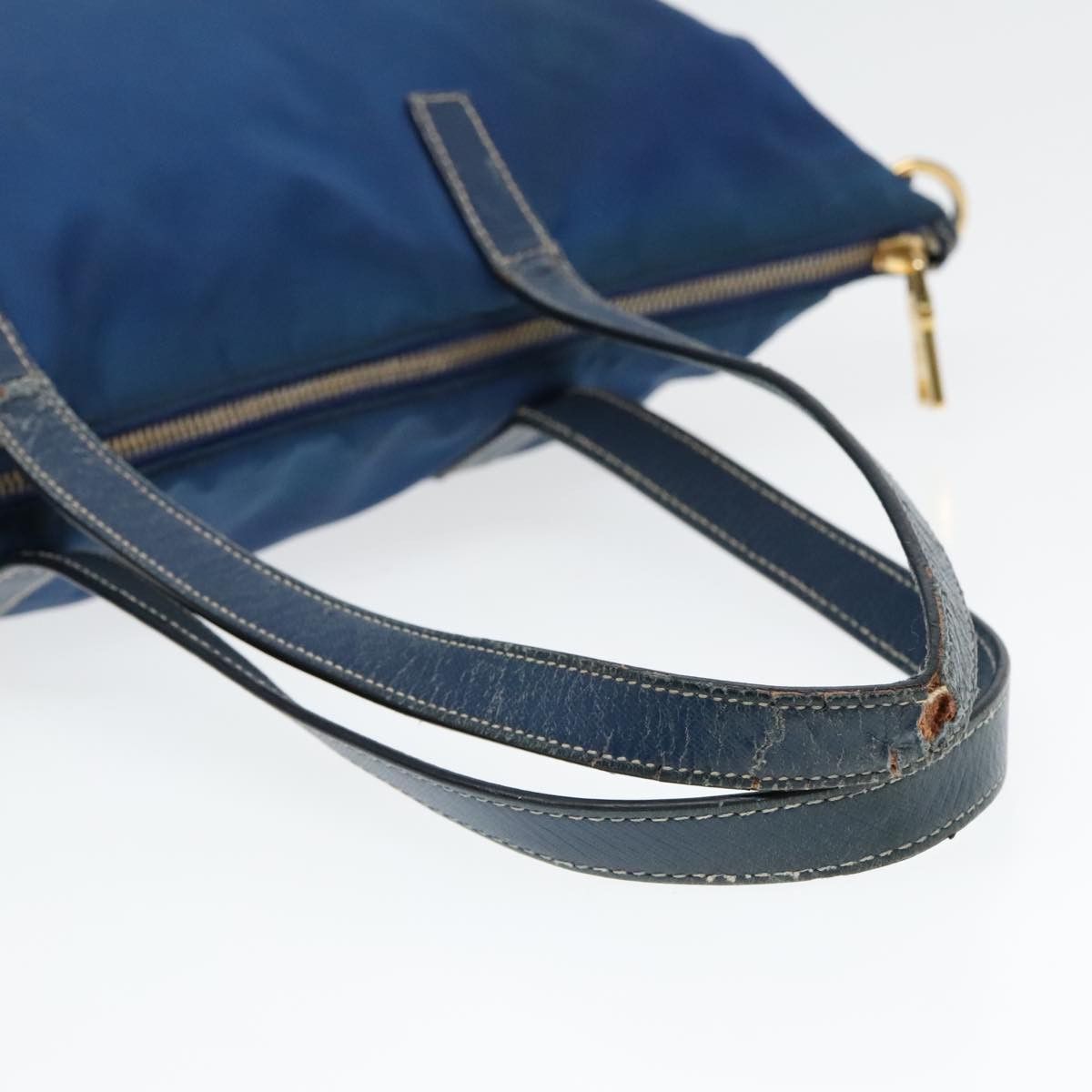 Prada PRADA Tote Bag Nylon Blue Gold Size ONE SIZE - 7 Thumbnail