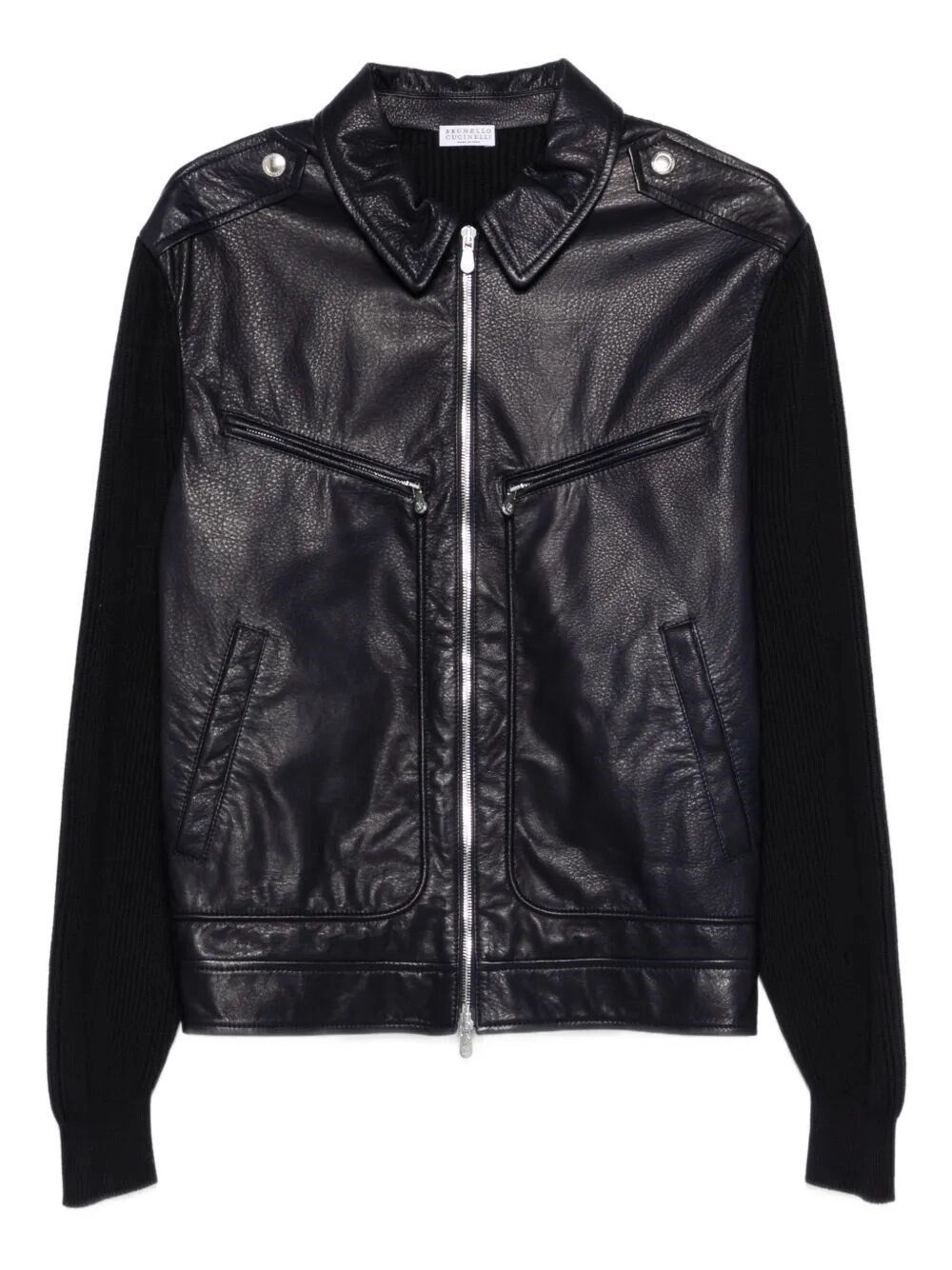 Brunello Cucinelli Leather Jacket Size US M / EU 48-50 / 2 - 1 Thumbnail