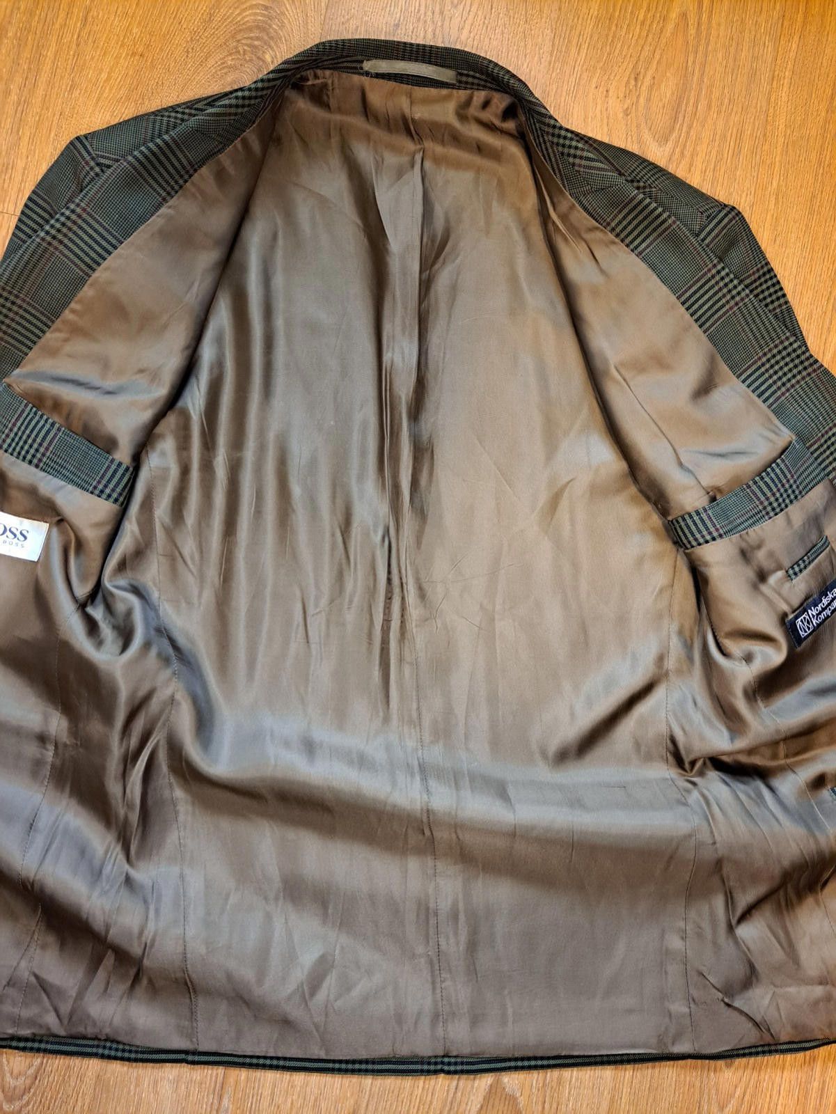 Hugo Boss VIRGIN WOOL Hugo Boss Sport Coat 42L Long Green Glen Plaid Size 42L - 11 Thumbnail