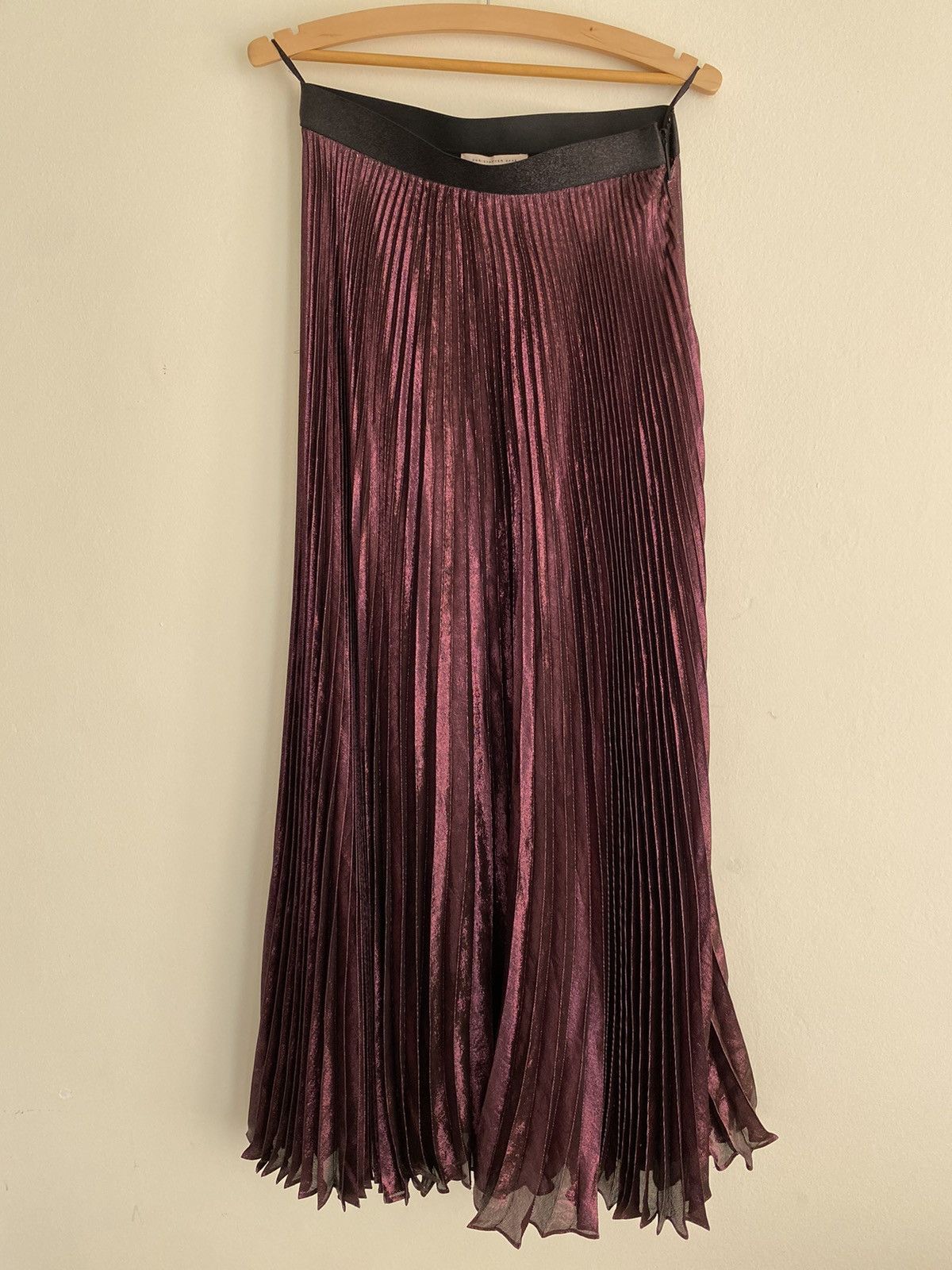 Christopher Kane Christopher Kane Pleated Lamé Maxi Skirt Size 28" / US 6 / IT 42 - 1 Thumbnail