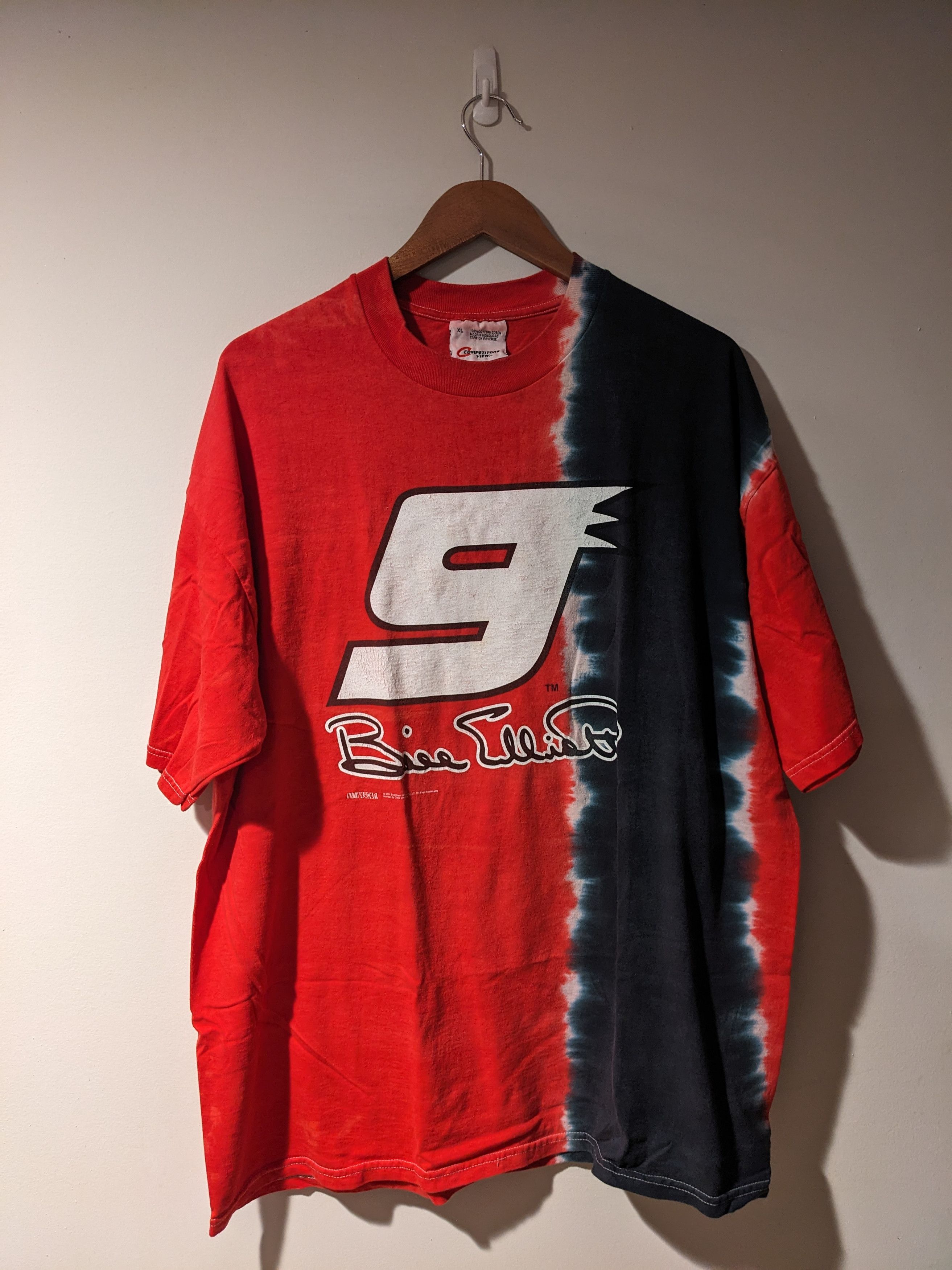 Chase Authentics × NASCAR × Vintage Vintage 90s Bill Elliot Nascar Chase Authent Tie Dye T-Shirt Size US XL / EU 56 / 4 - 1 Thumbnail