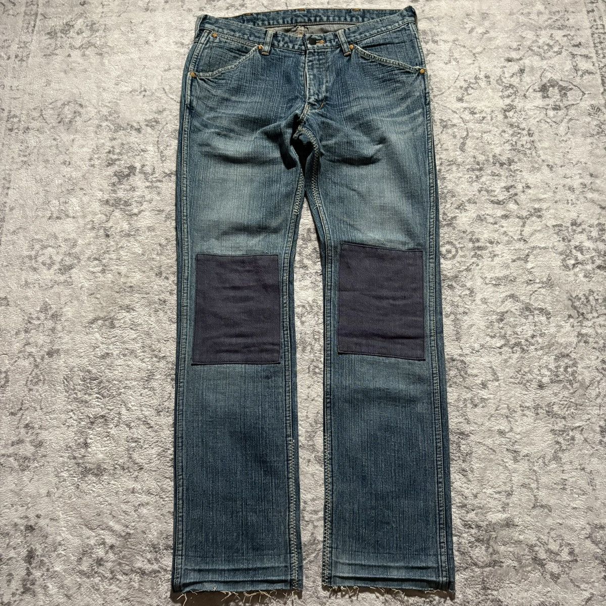 Number (N)ine Number (N)ine SS03 Kurt Cobain Patchwork Blue Jeans | 30 Size US 30 / EU 46 - 1 Thumbnail