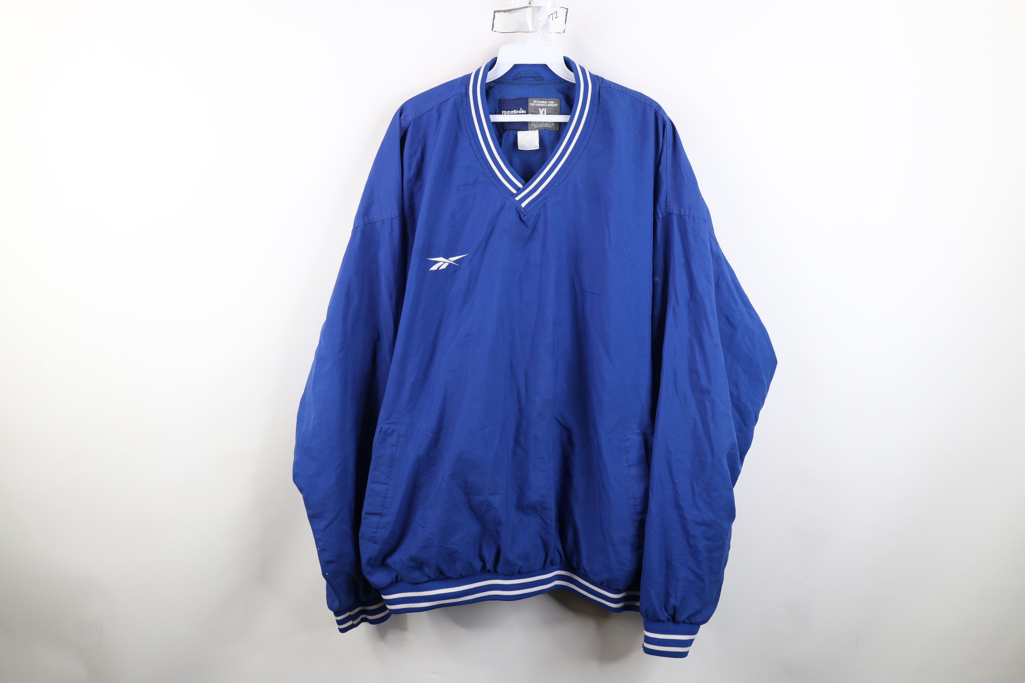 Reebok Vintage 90s Reebok Lined Pullover Windbreaker Jacket Blue Size US XL / EU 56 / 4 - 1 Thumbnail