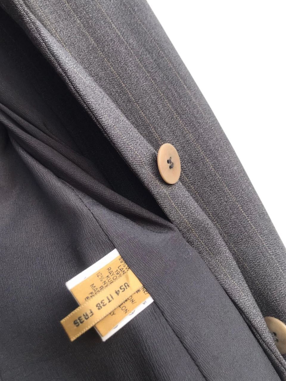 Donna Karan Donna Karan Signature Made in Italy Wool Stripe Jacket Size XS / US 0-2 / IT 36-38 - 9 Thumbnail