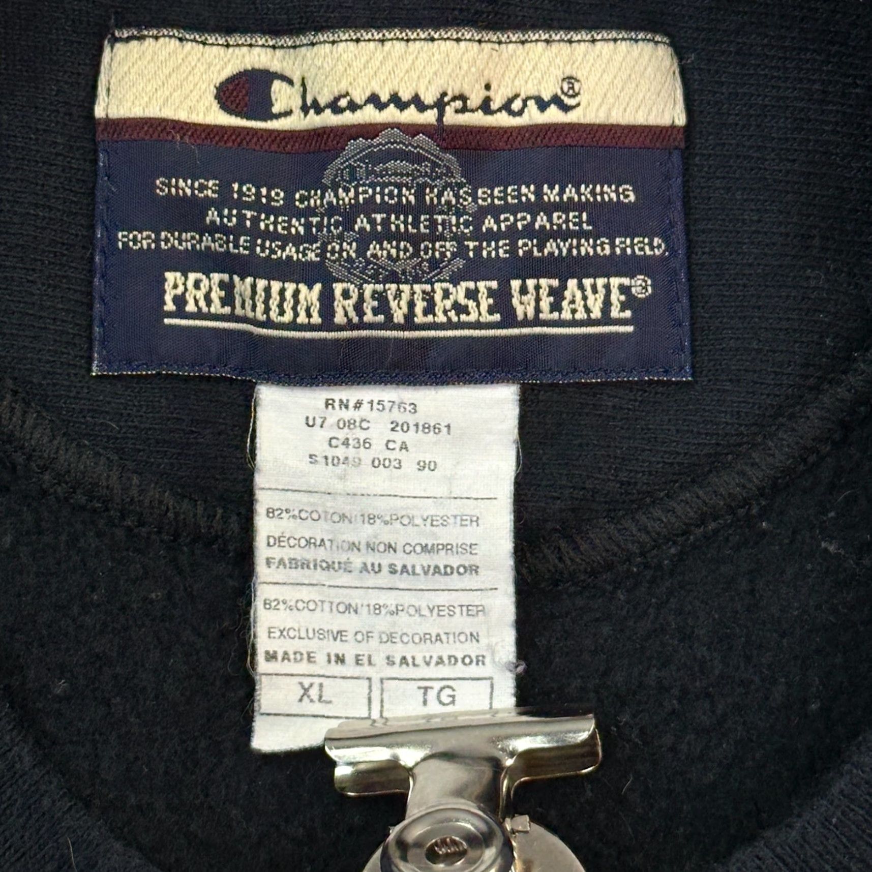Champion VINTAGE Champion Sweatshirt Mens XL Black Premium Reverse Weave Pullover Y2K Size US XL / EU 56 / 4 - 5 Thumbnail